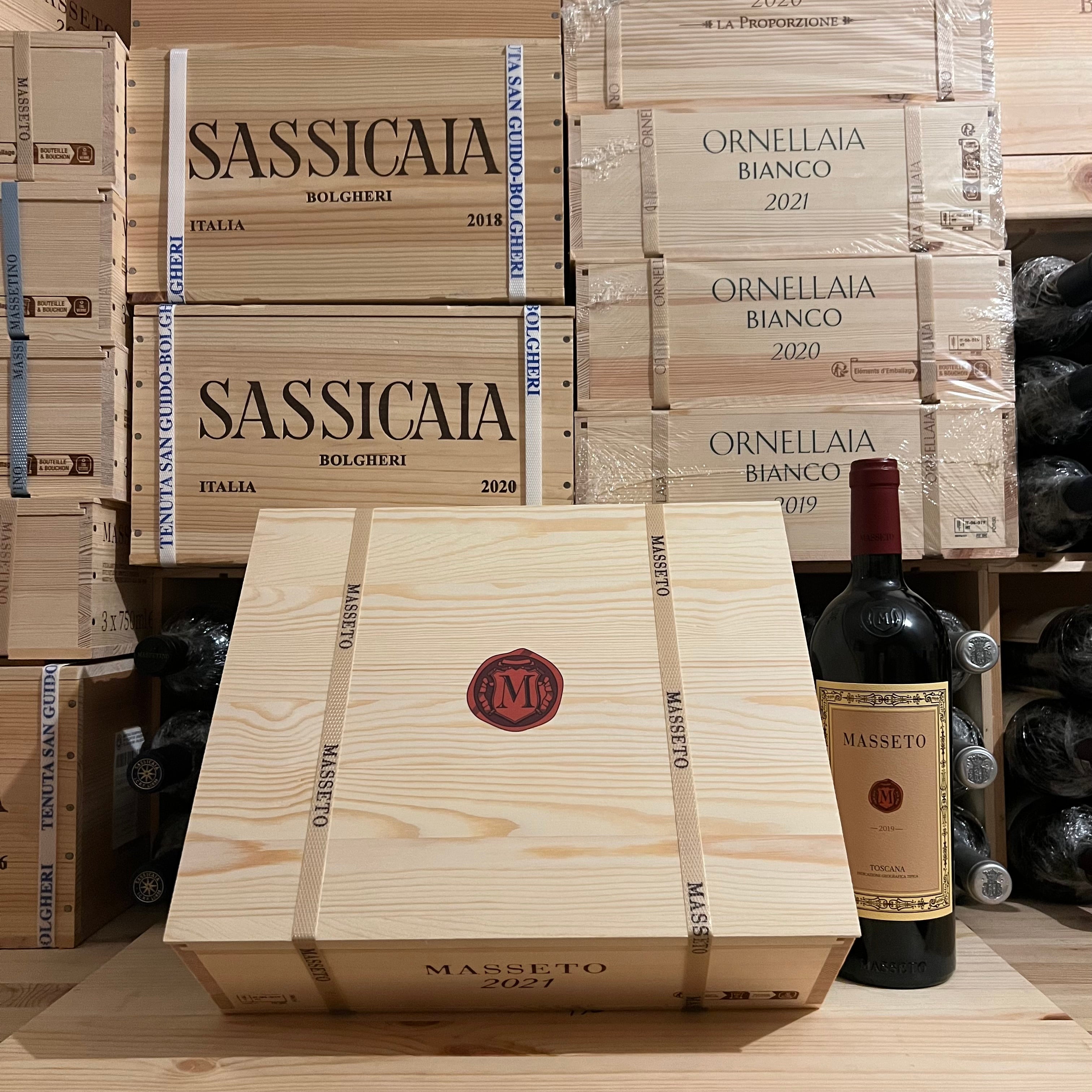 Masseto 2021 Toscana IGT Tenuta Masseto - Cassa Legno 3 Bottiglie