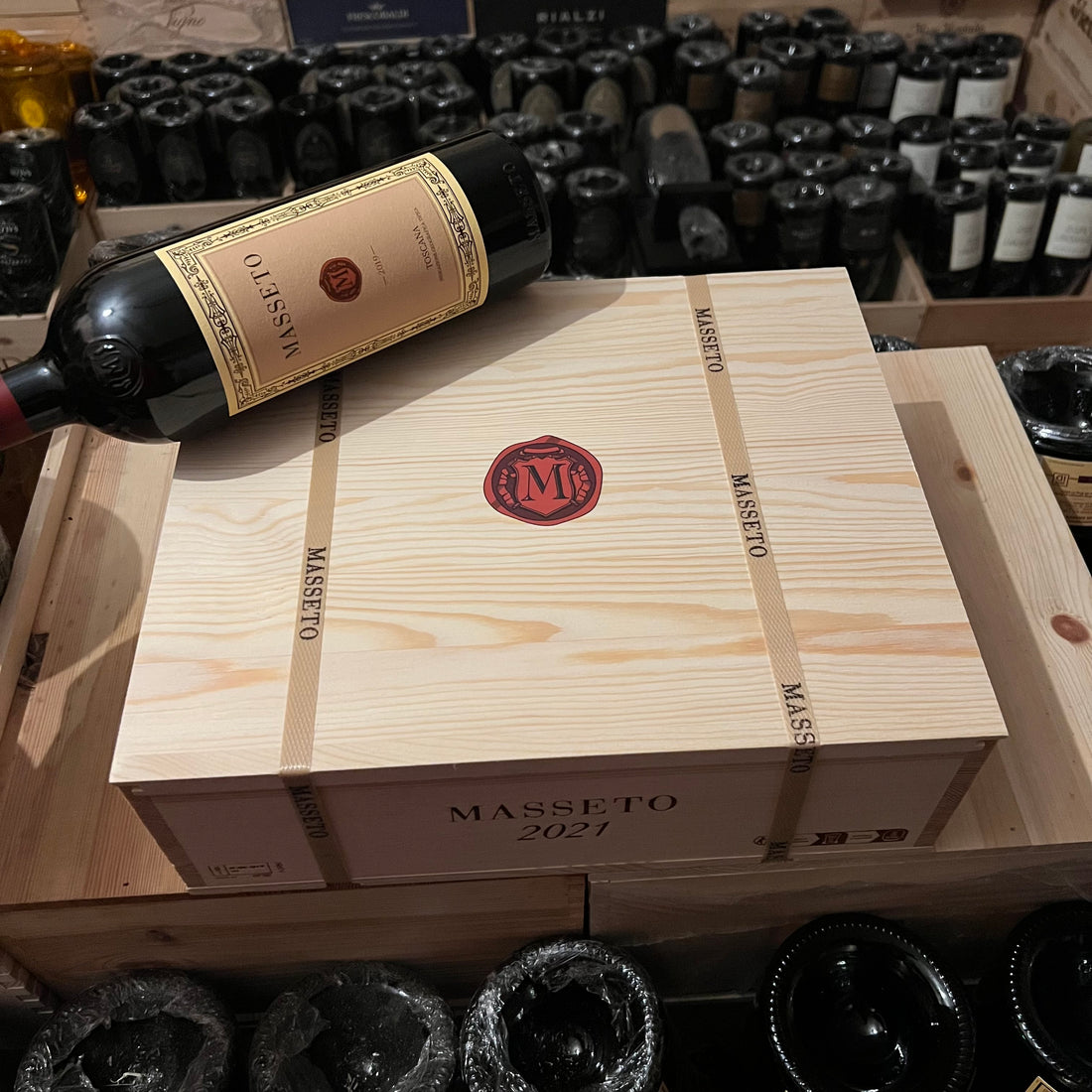 Masseto 2021 Toscana IGT Tenuta Masseto - Cassa Legno 3 Bottiglie