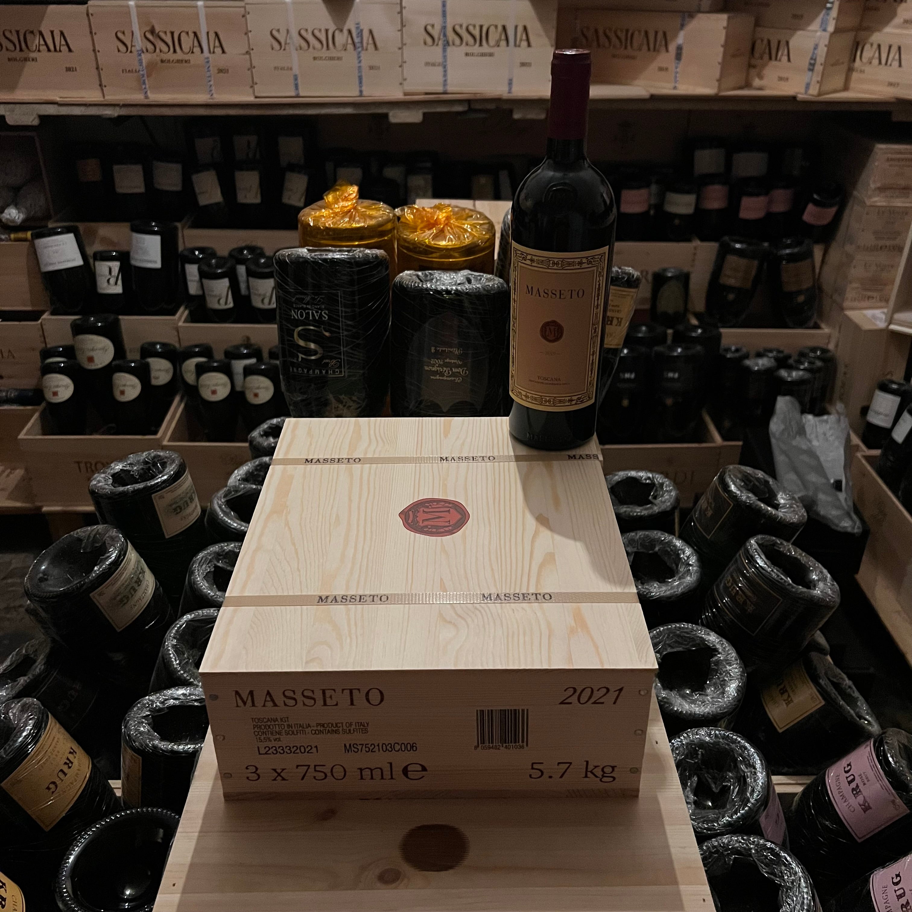 Masseto 2021 Toscana IGT Tenuta Masseto - Cassa Legno 3 Bottiglie