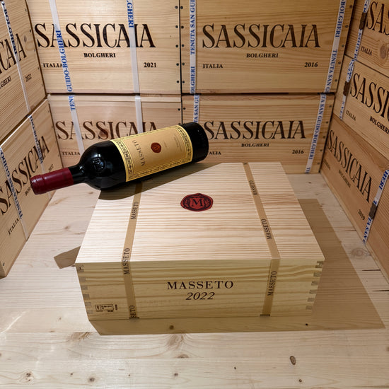 Masseto 2022 Toscana IGT Tenuta Masseto - Cassa Legno 3 Bottiglie