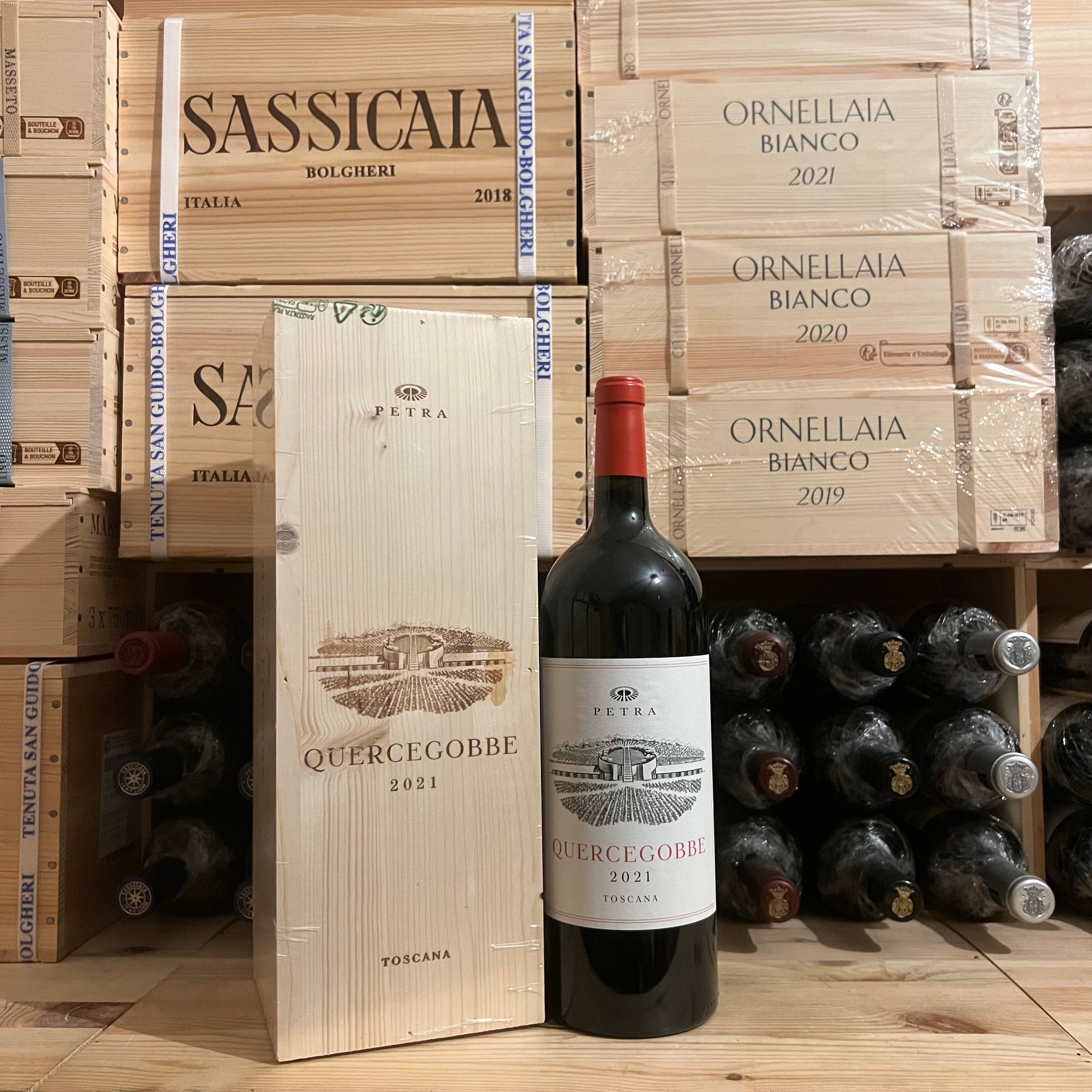 Merlot Quercegobbe Petra 2021 Magnum in Cassa Legno