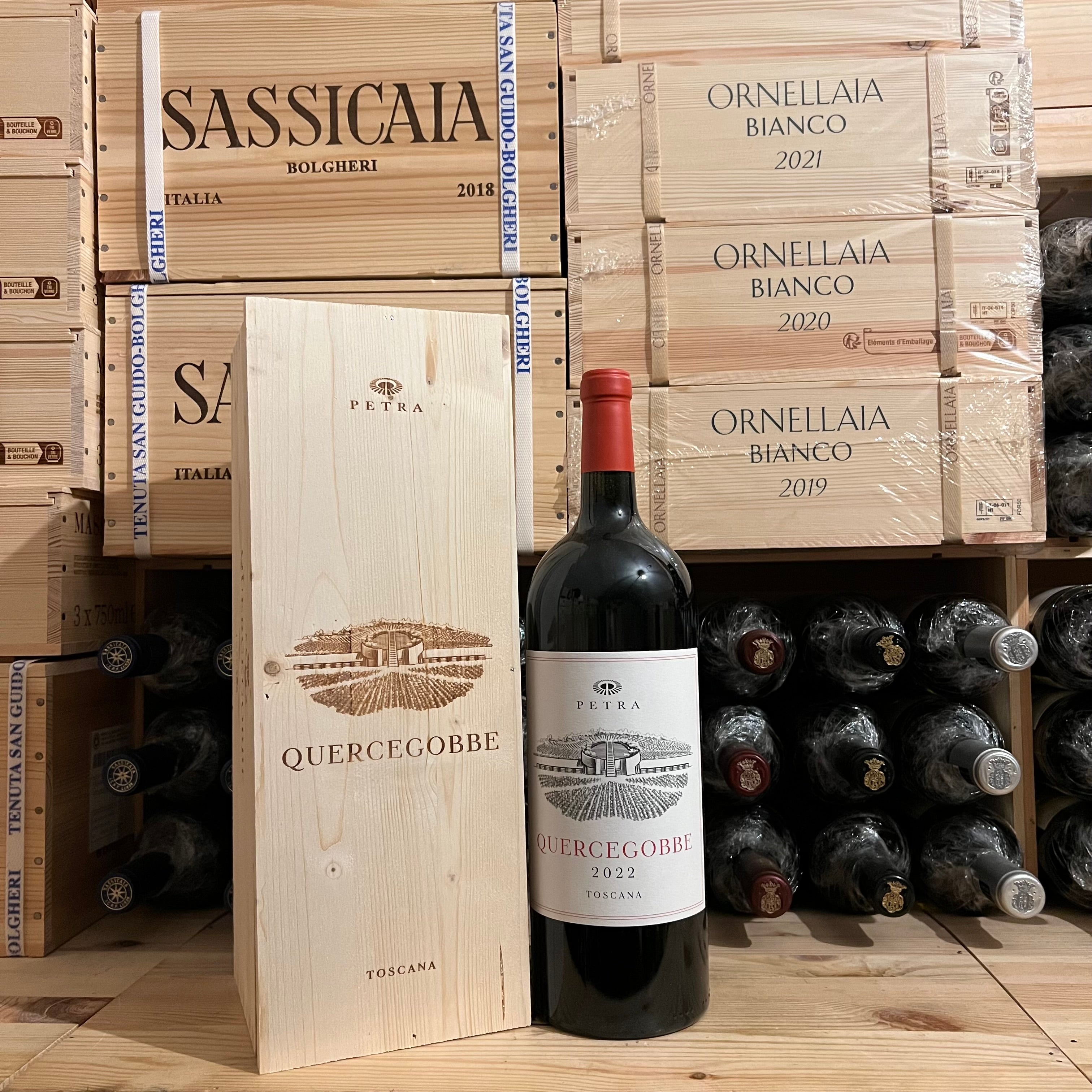 Merlot Quercegobbe Petra 2022 Magnum in Cassa Legno