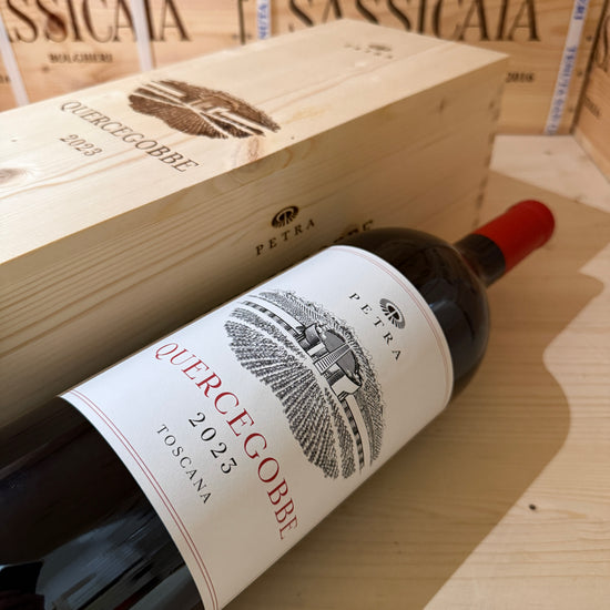 Merlot Quercegobbe Petra 2023 Magnum in Cassa Legno