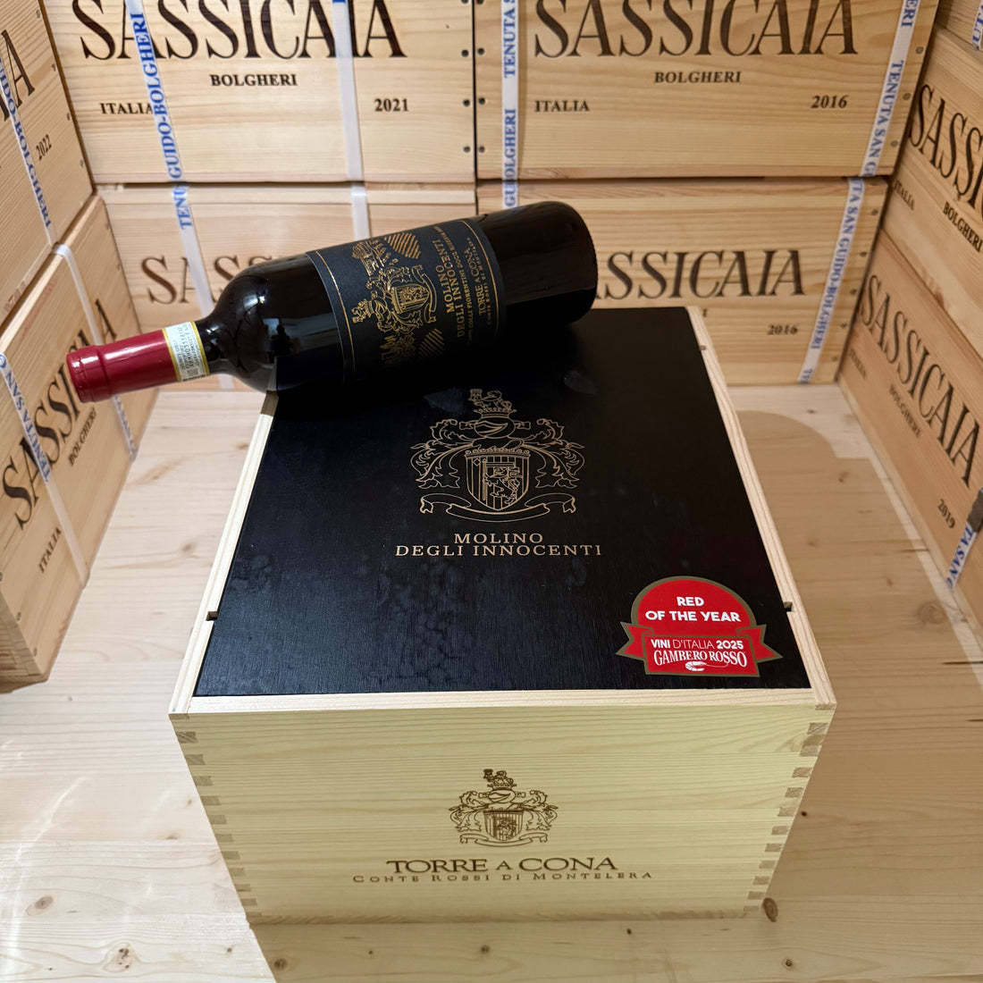 Molino degli Innocenti 2019 Torre a Cona - Chianti Colli Fiorentini DOCG Riserva - Cassa Legno 6 Bottiglie