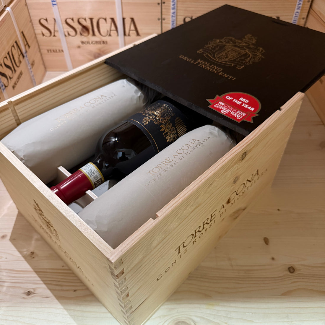 Molino degli Innocenti 2019 Torre a Cona - Chianti Colli Fiorentini DOCG Riserva - Cassa Legno 6 Bottiglie