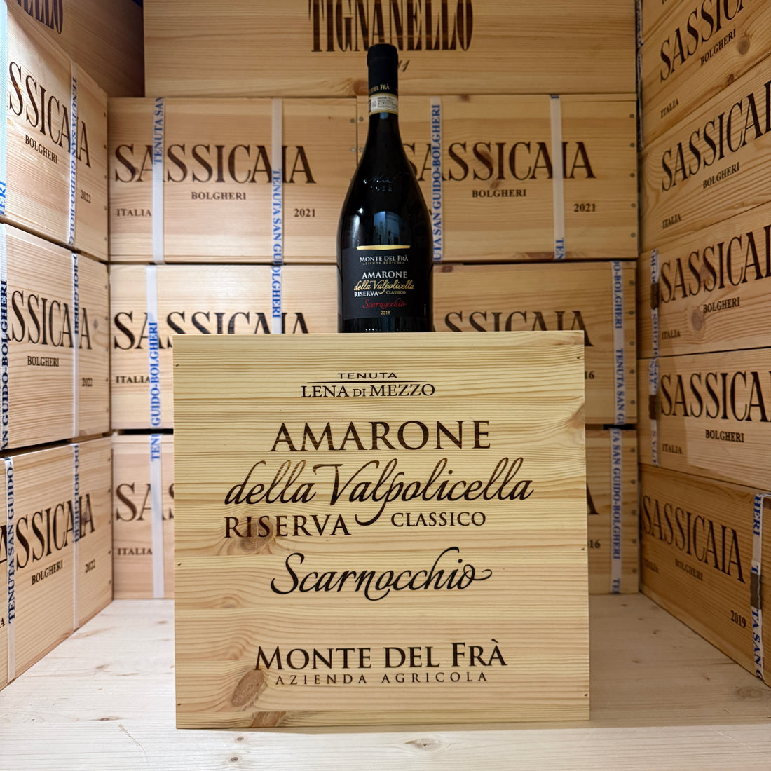 Monte del Fra Scarnocchio 2018 Amarone della Valpolicella Classico DOCG Riserva - Cassa Legno 6 Bottiglie