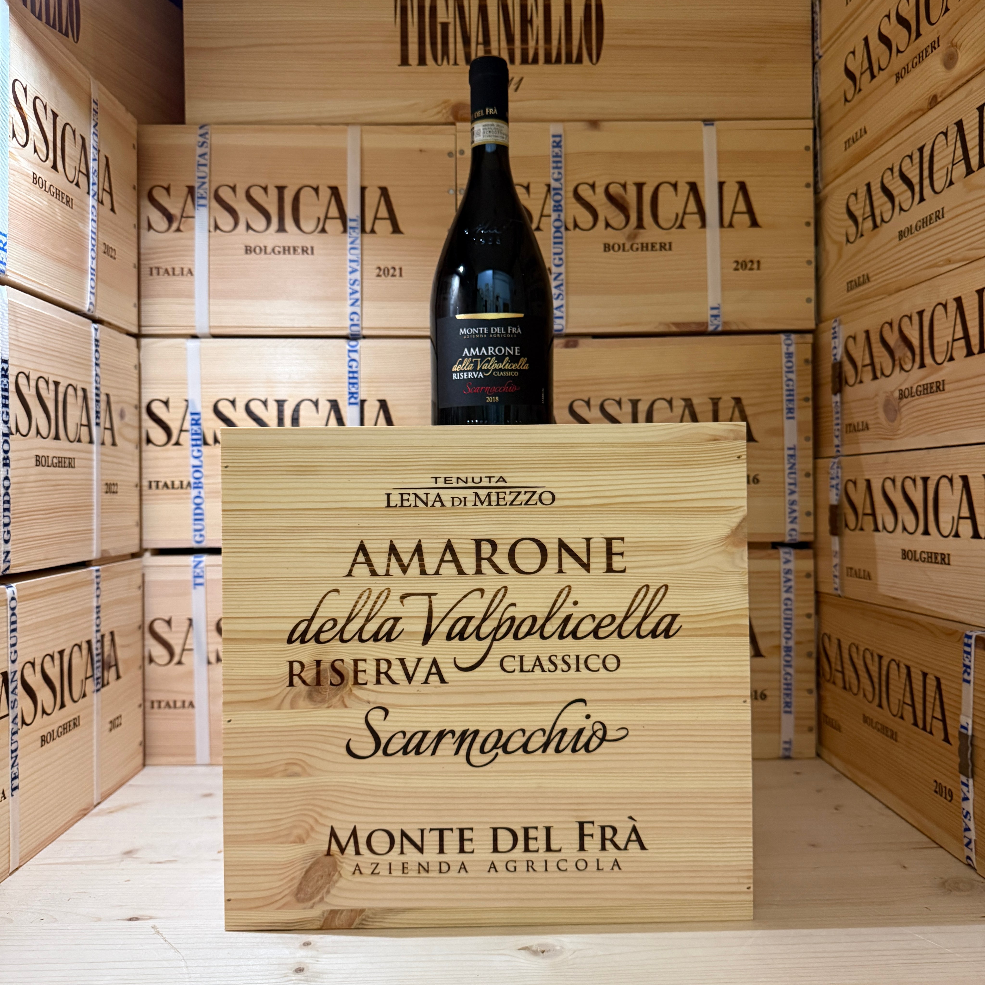 Monte del Fra Scarnocchio 2018 Amarone della Valpolicella Classico DOCG Riserva - Cassa Legno 6 Bottiglie