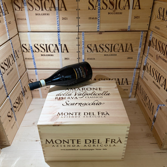 Monte del Fra Scarnocchio 2018 Amarone della Valpolicella Classico DOCG Riserva - Cassa Legno 6 Bottiglie
