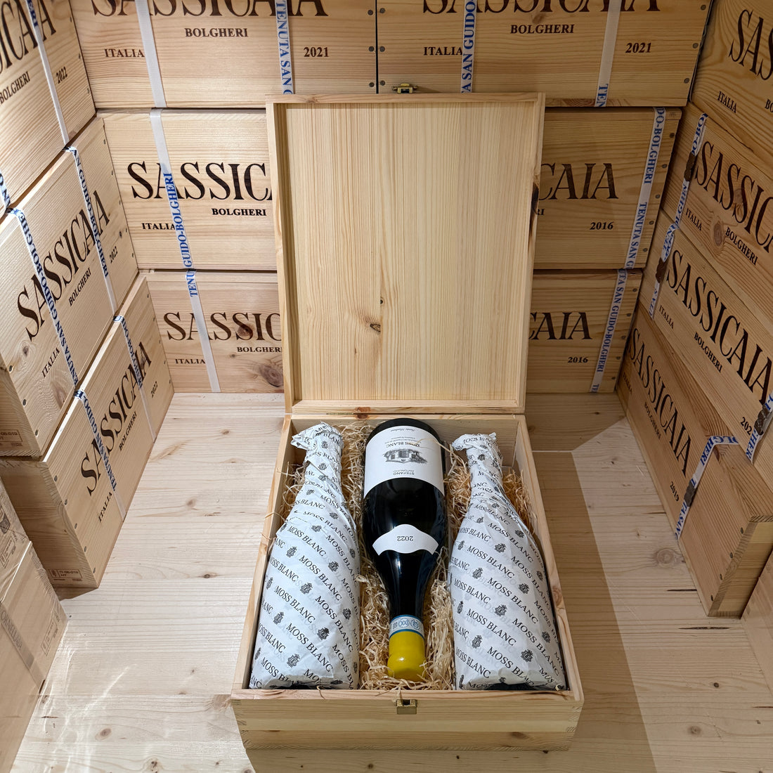 Moss Blanc 2022 Santa Barbara Verdicchio dei Castelli di Jesi DOC Classico Superiore - Cassa Legno 3 Bottiglie