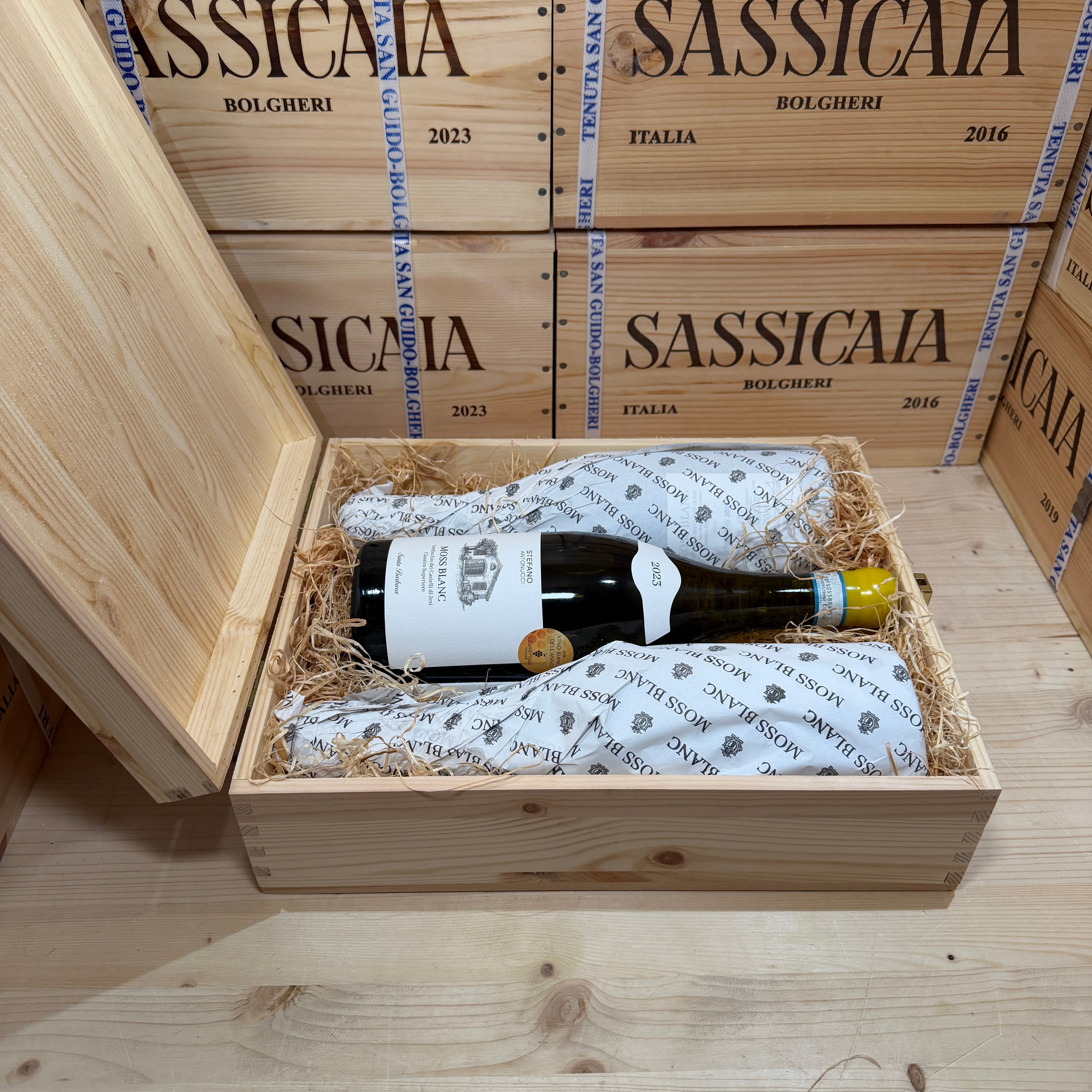 Moss Blanc 2023 Santa Barbara Cassa Legno 3 Bottiglie