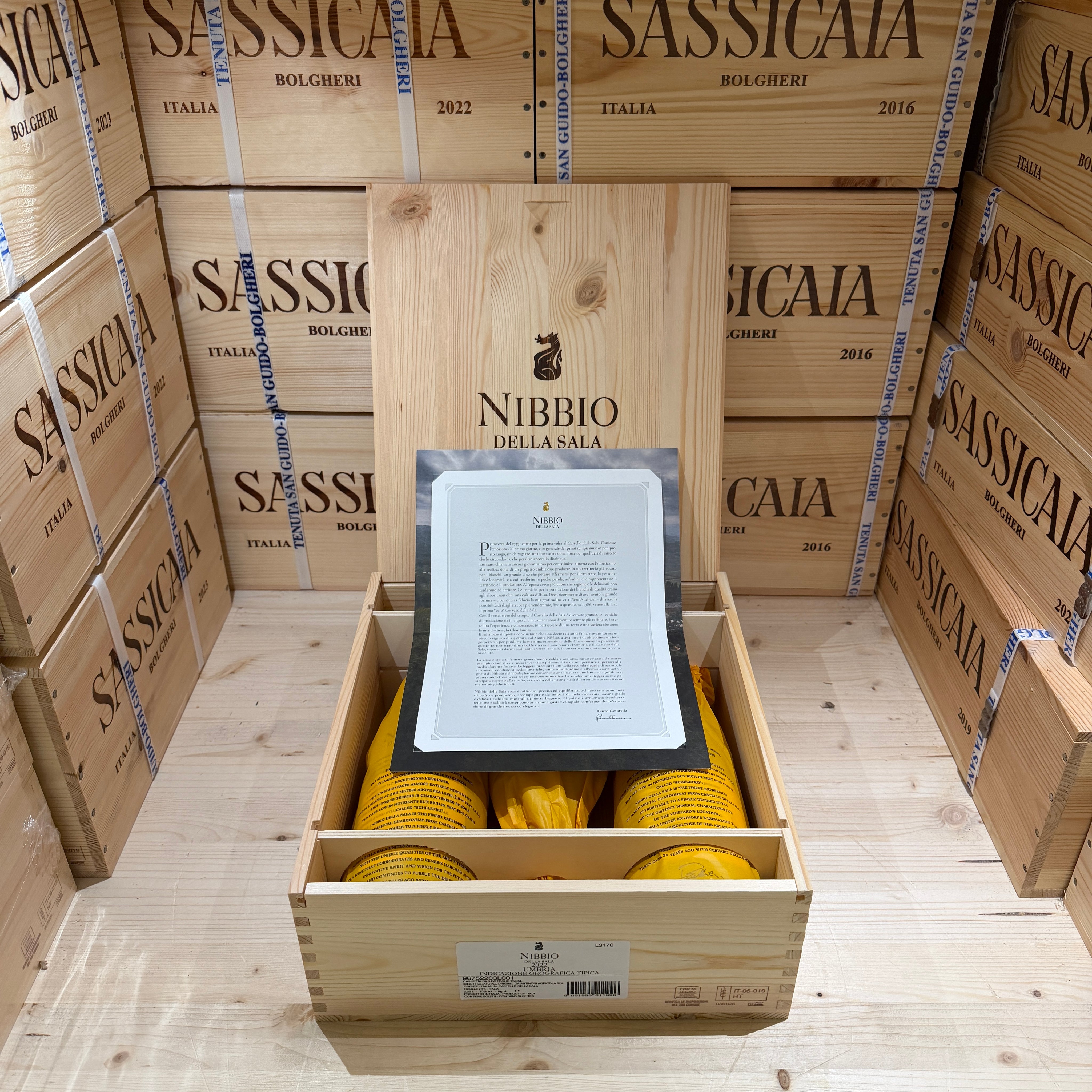Nibbio della Sala 2022 Castello della Sala Marchesi Antinori - Cassa Legno 3 Bottiglie