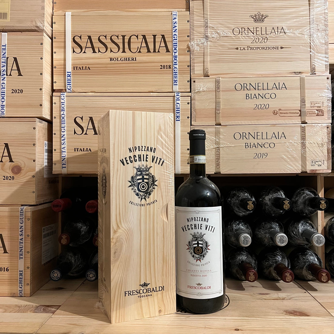 Nipozzano Vecchie Viti Riserva 2020 Magnum in Cassa Legno Chianti Rufina Riserva DOCG Frescobaldi