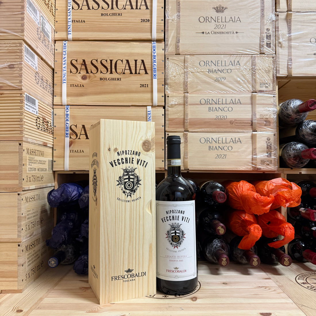 Nipozzano Vecchie Viti Riserva 2022 Magnum Chianti Rufina Riserva DOCG Frescobaldi - in Cassa Legno