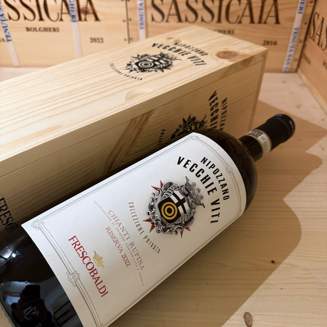 Nipozzano Vecchie Viti Riserva 2022 Magnum Chianti Rufina Riserva DOCG Frescobaldi - in Cassa Legno