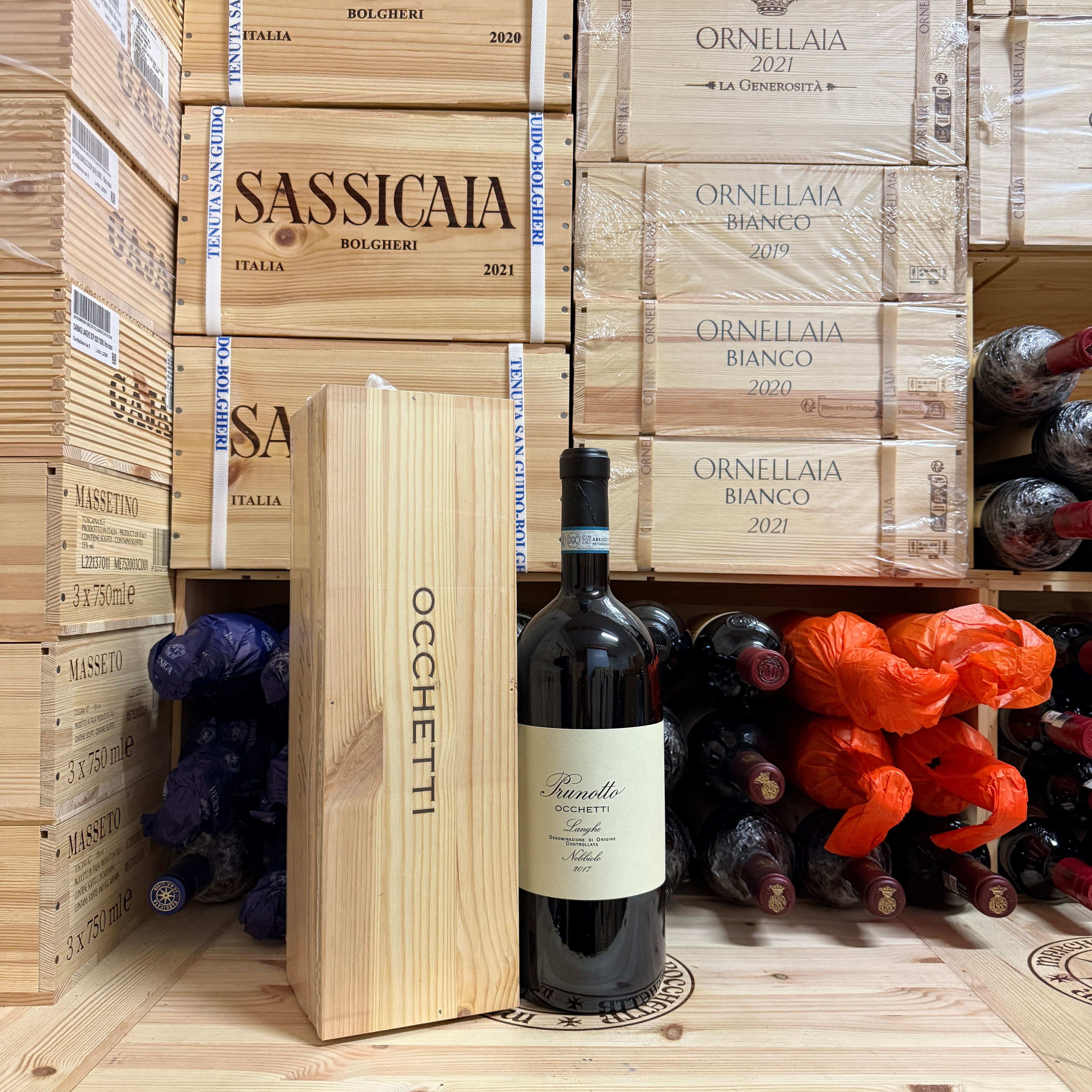 Occhetti 2017 Magnum Langhe DOC Nebbiolo Prunotto Marchesi Antinori - In Cassa Legno