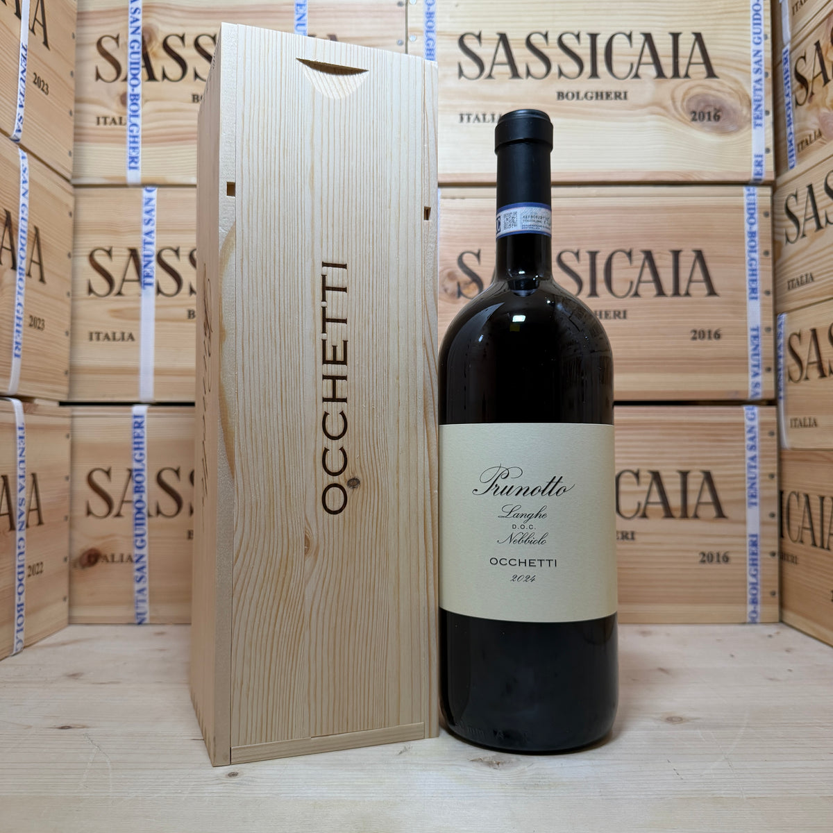 Occhetti 2024 Magnum Langhe DOC Nebbiolo Prunotto Marchesi Antinori - In Cassa Legno