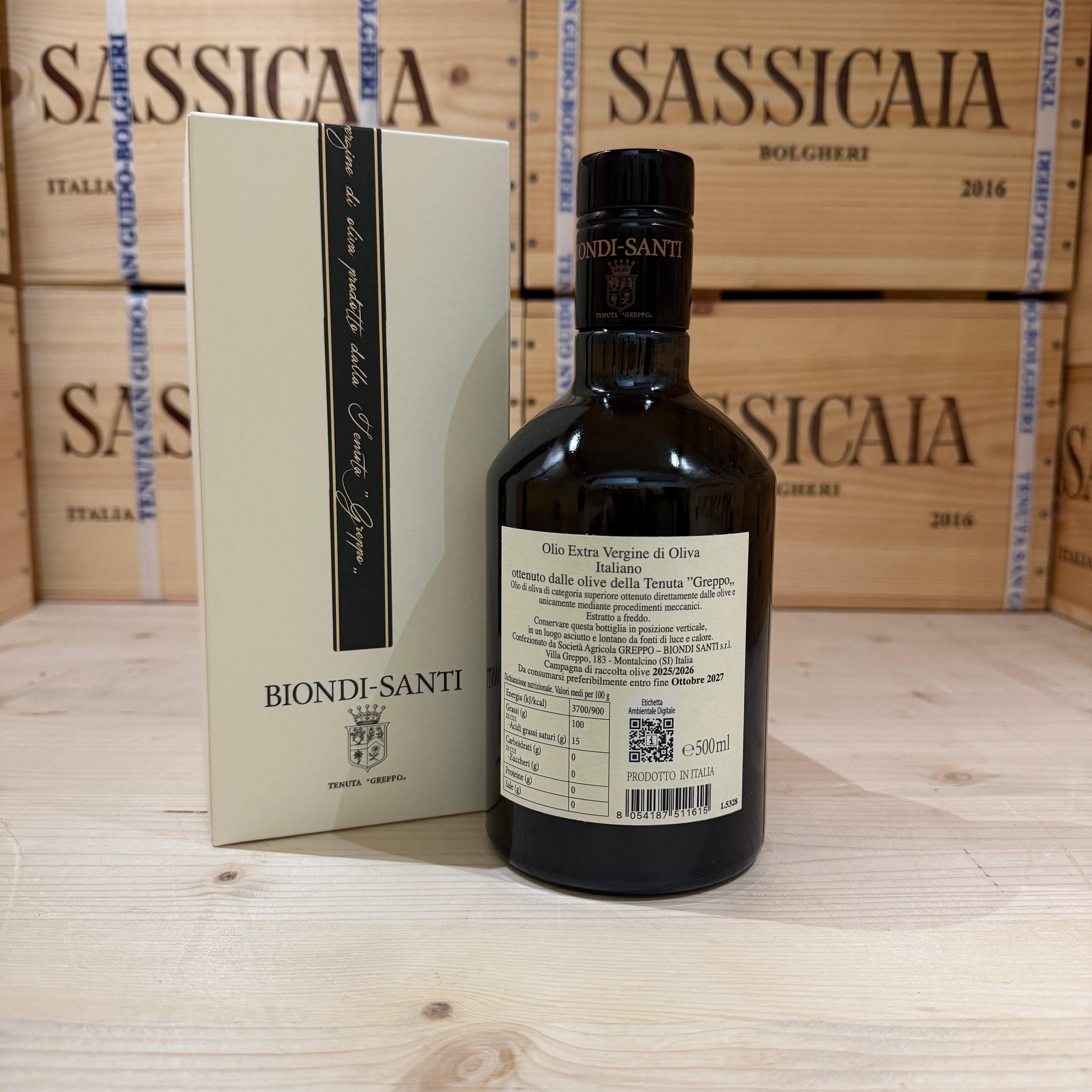 Olio Biondi Santi Tenuta Greppo 2025/2026 - Olio EVO 500 ml Astucciato