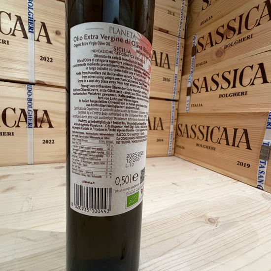 Olio EVO Biologico Denocciolato Nocellara del Belice 2025/2026 Planeta - 500ml