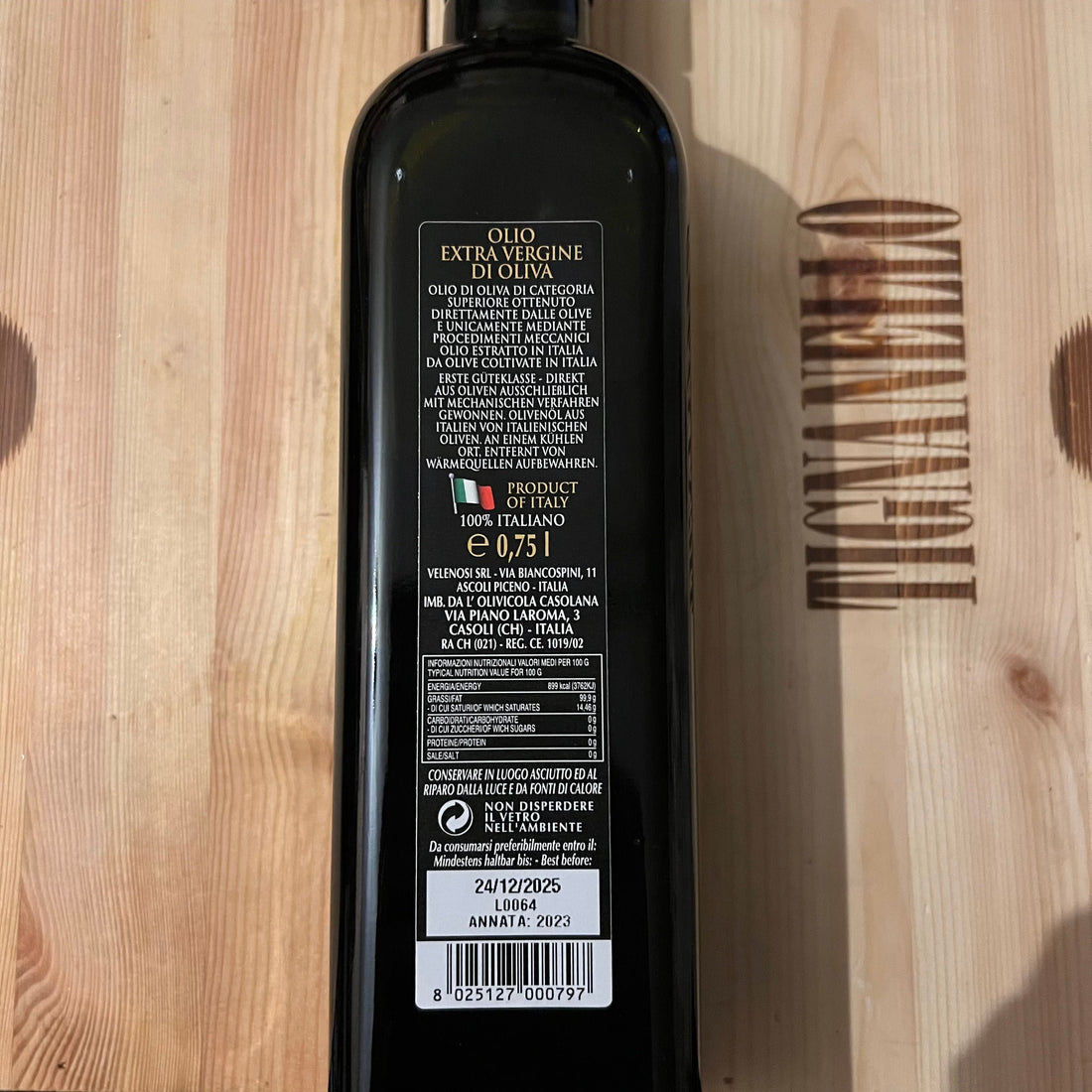 Olio Extravergine di Oliva 750ml Velenosi