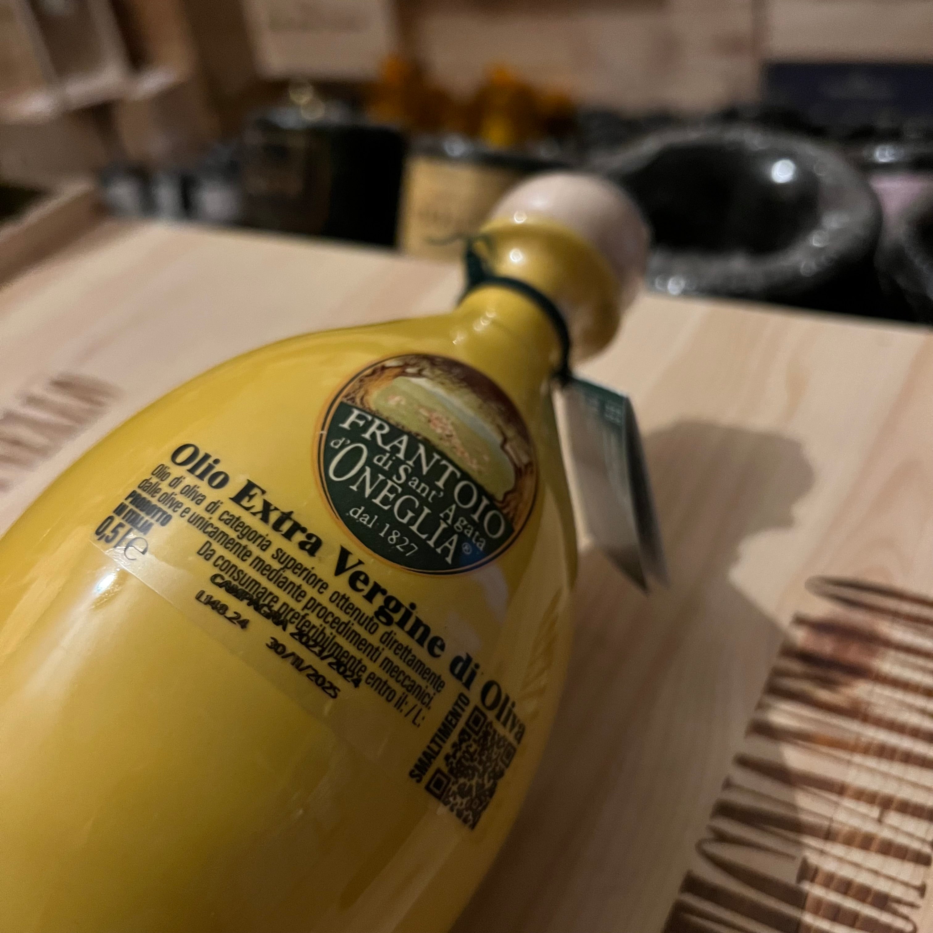 Olio Extravergine di Oliva I Clivi Ceramica Gialla Frantoio Sant'Agata D'Oneglia - 500ml
