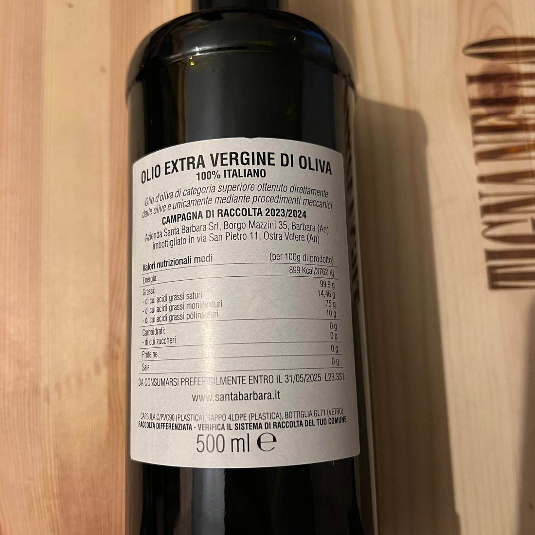 Olio Extravergine di Oliva Stefano Antonucci 2023/2024 0,5 L Santa Barbara