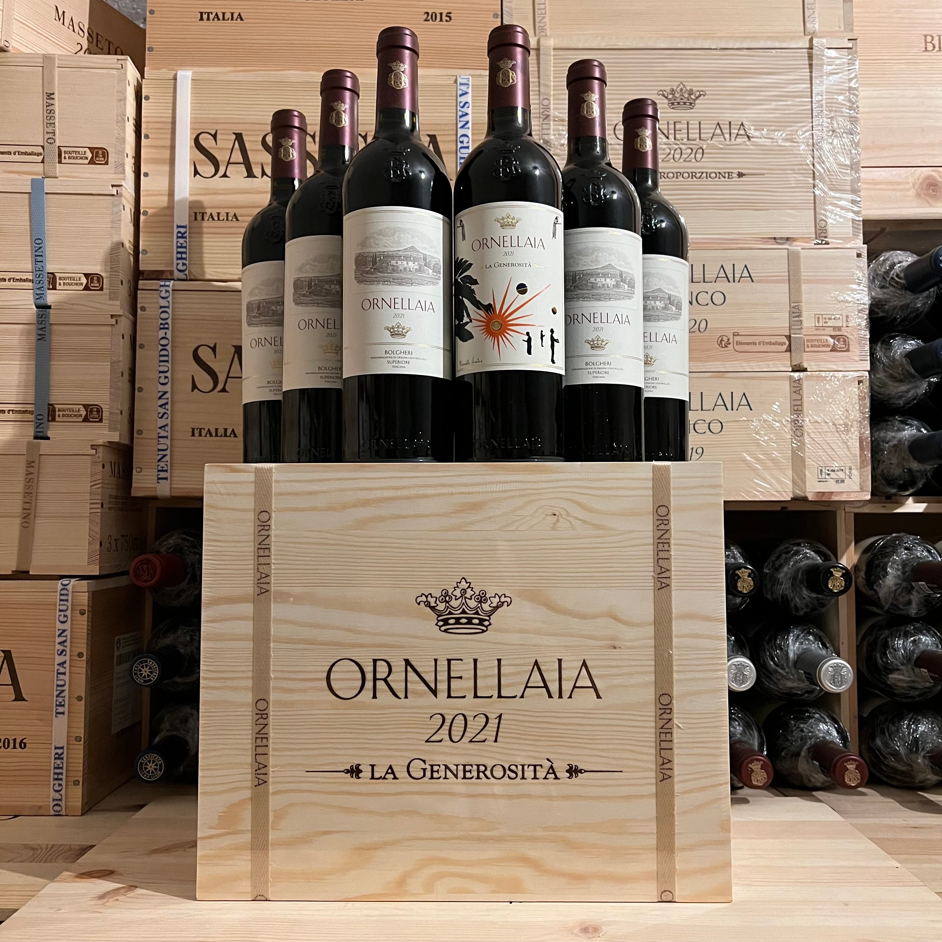 Ornellaia 2021 La Generosità Bolgheri Superiore DOC - Cassa Legno 6 Bottiglie