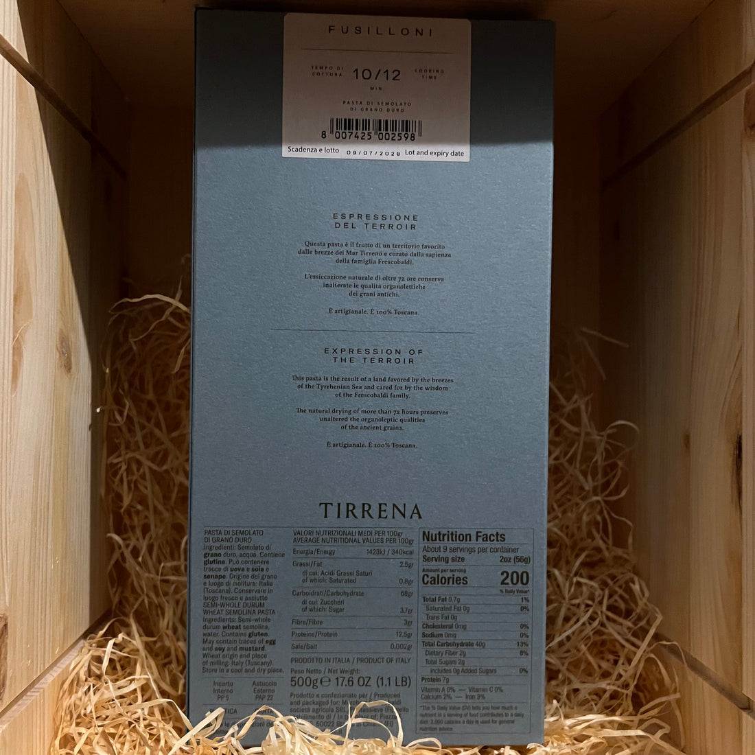 Pasta Tirrena Frescobaldi - Fusilloni 100% Made in Tuscany 500g