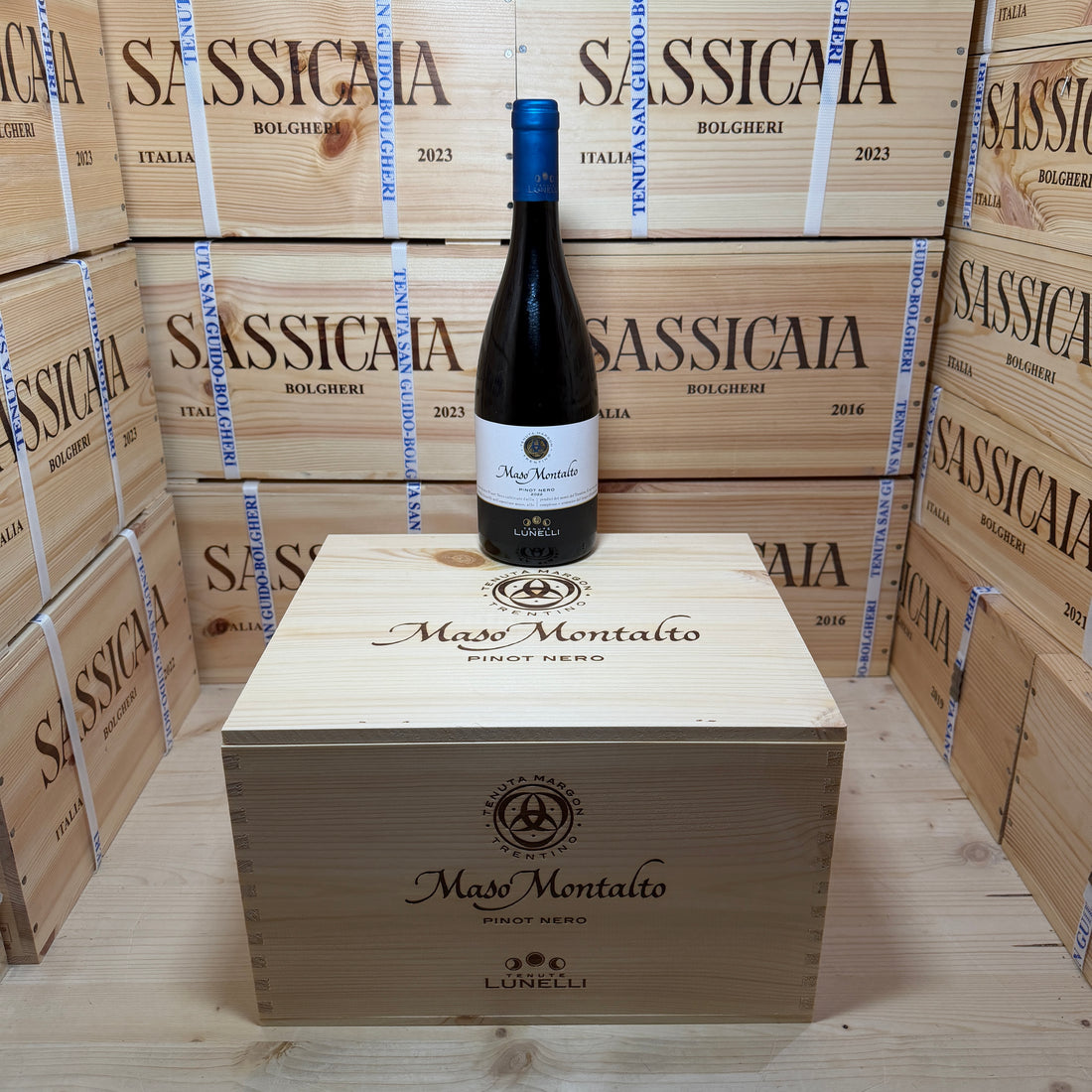Pinot Nero Maso Montalto 2022 Lunelli - Cassa Legno 6 Bottiglie