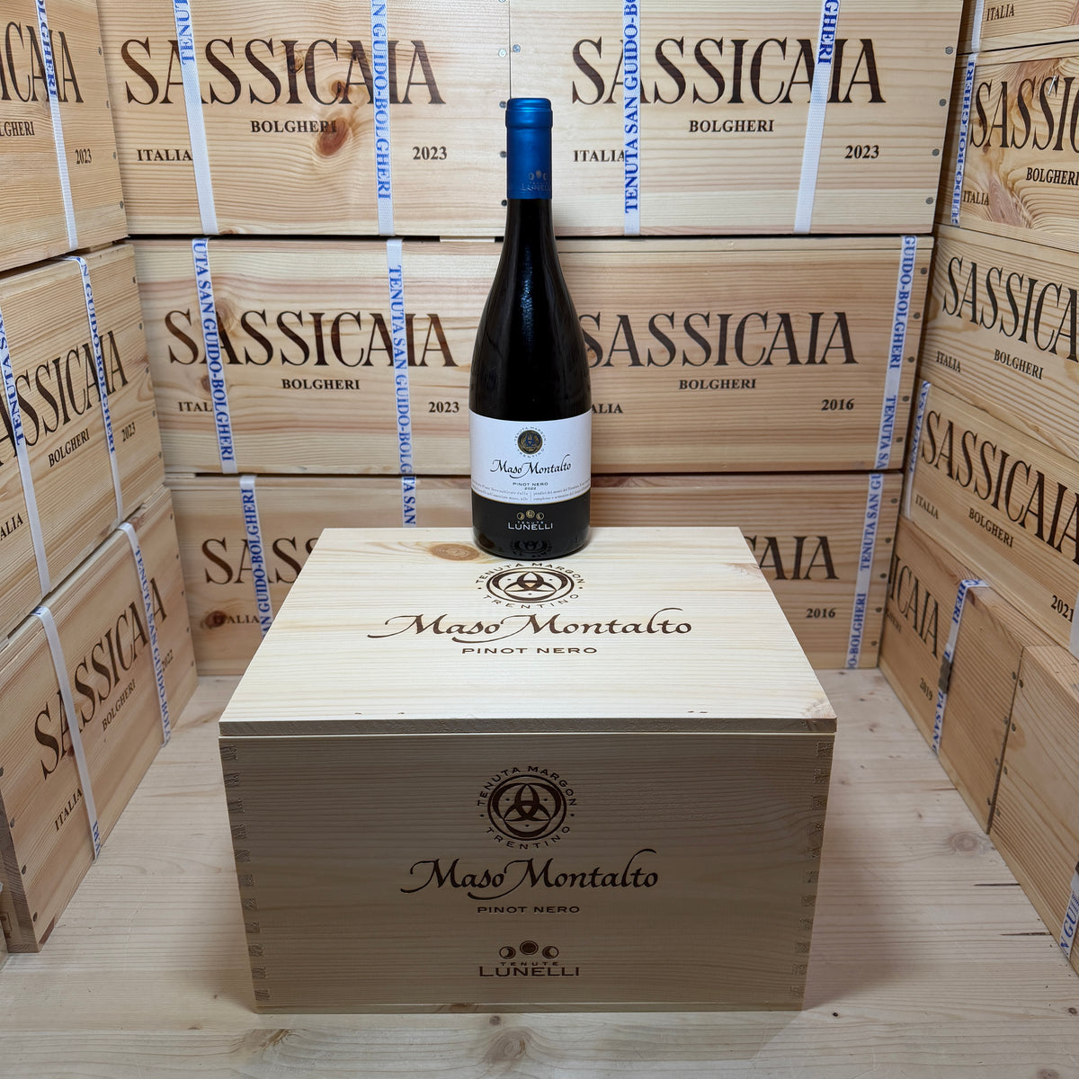 Pinot Nero Maso Montalto 2022 Lunelli - Cassa Legno 6 Bottiglie