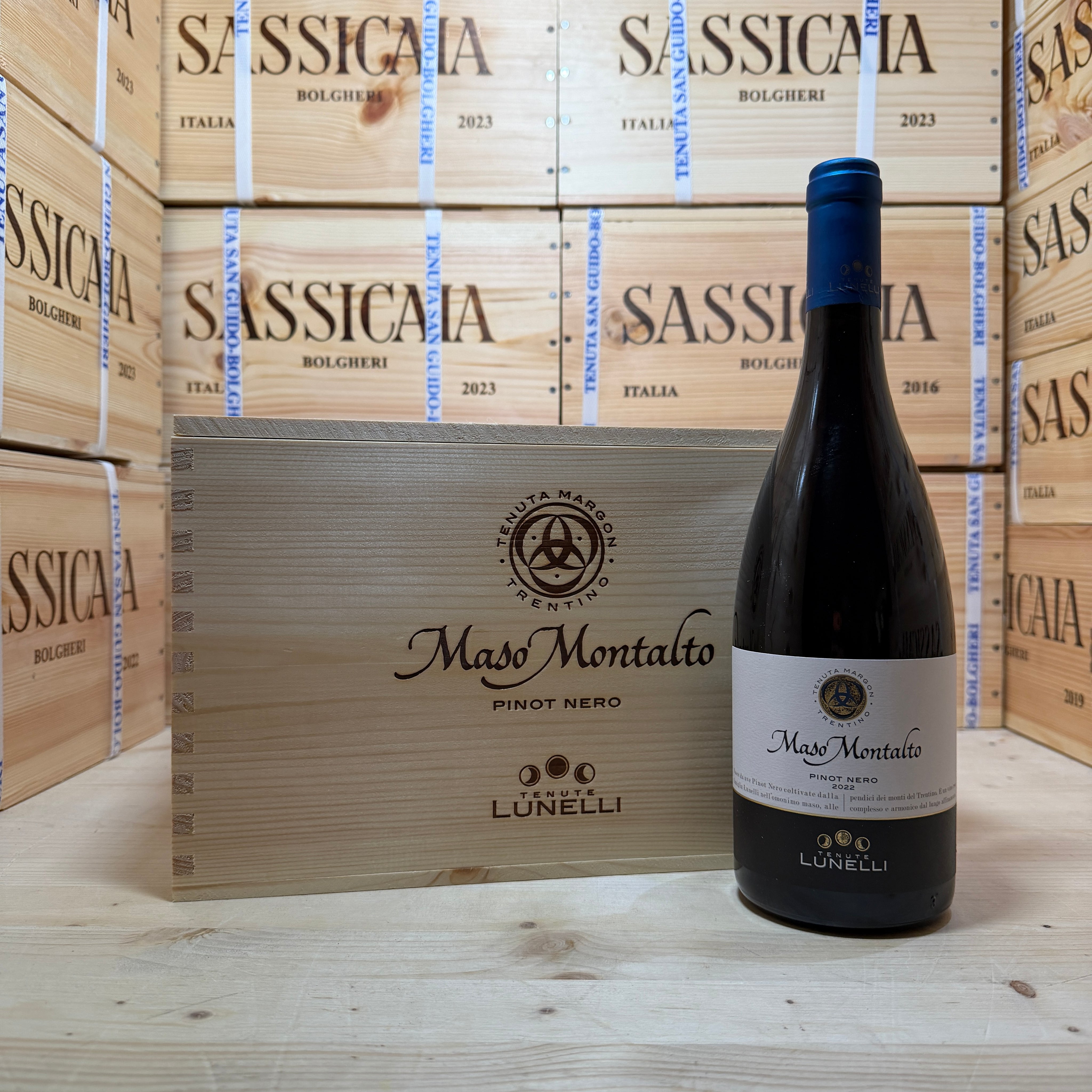 Pinot Nero Maso Montalto 2022 Tenuta Margon Lunelli - Cassa Legno 6 Bottiglie
