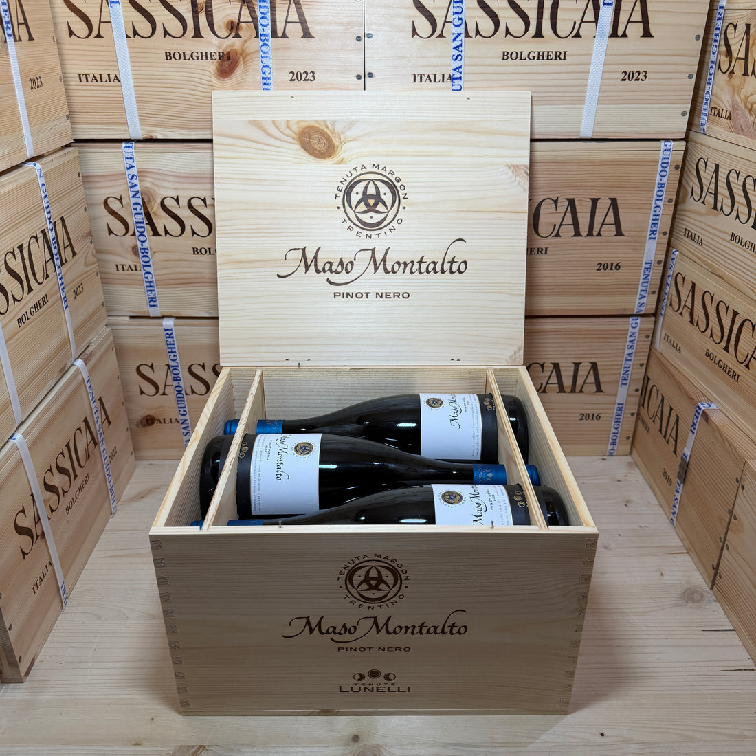 Pinot Nero Maso Montalto 2022 Tenuta Margon Lunelli - Cassa Legno 6 Bottiglie
