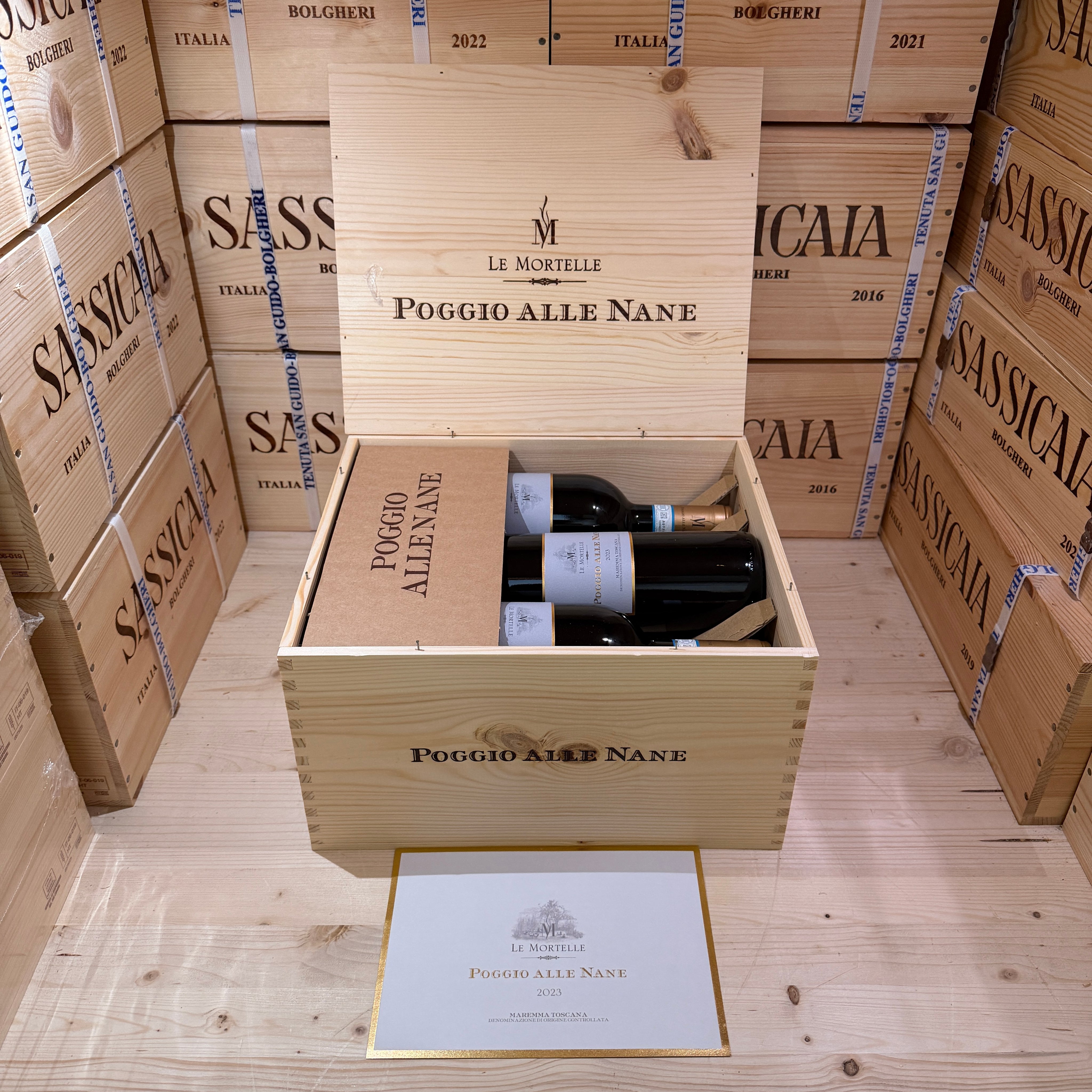 Poggio Alle Nane 2023 Le Mortelle Marchesi Antinori - Cassa Legno 6 Bottiglie