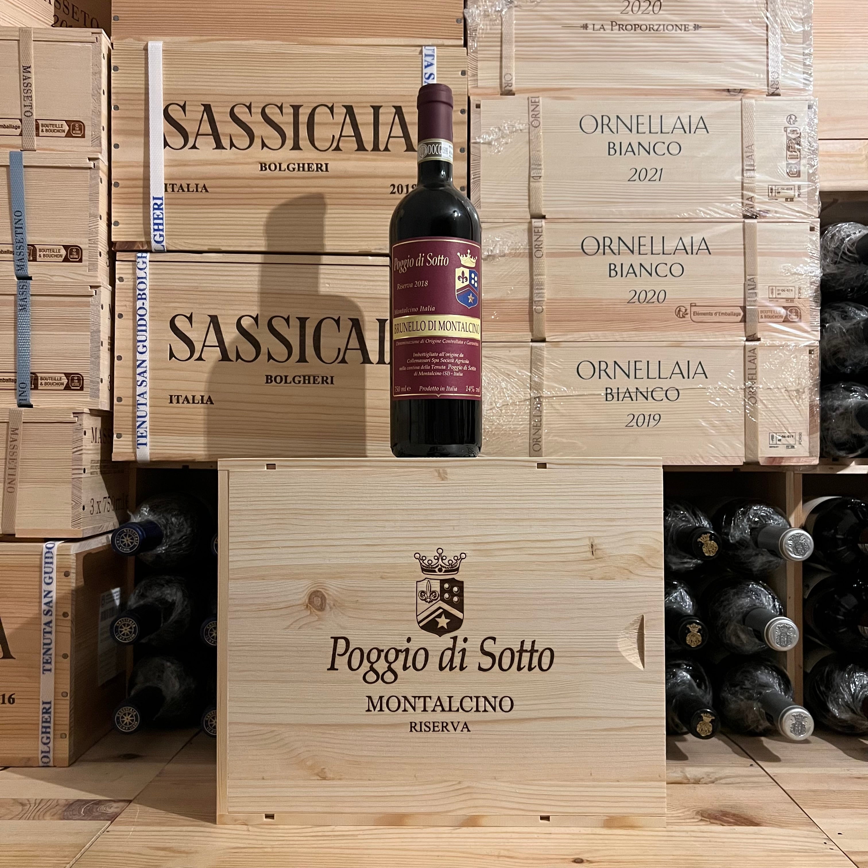 Poggio Di Sotto 2018 Brunello di Montalcino Riserva DOCG - Cassa Legno 3 Bottiglie