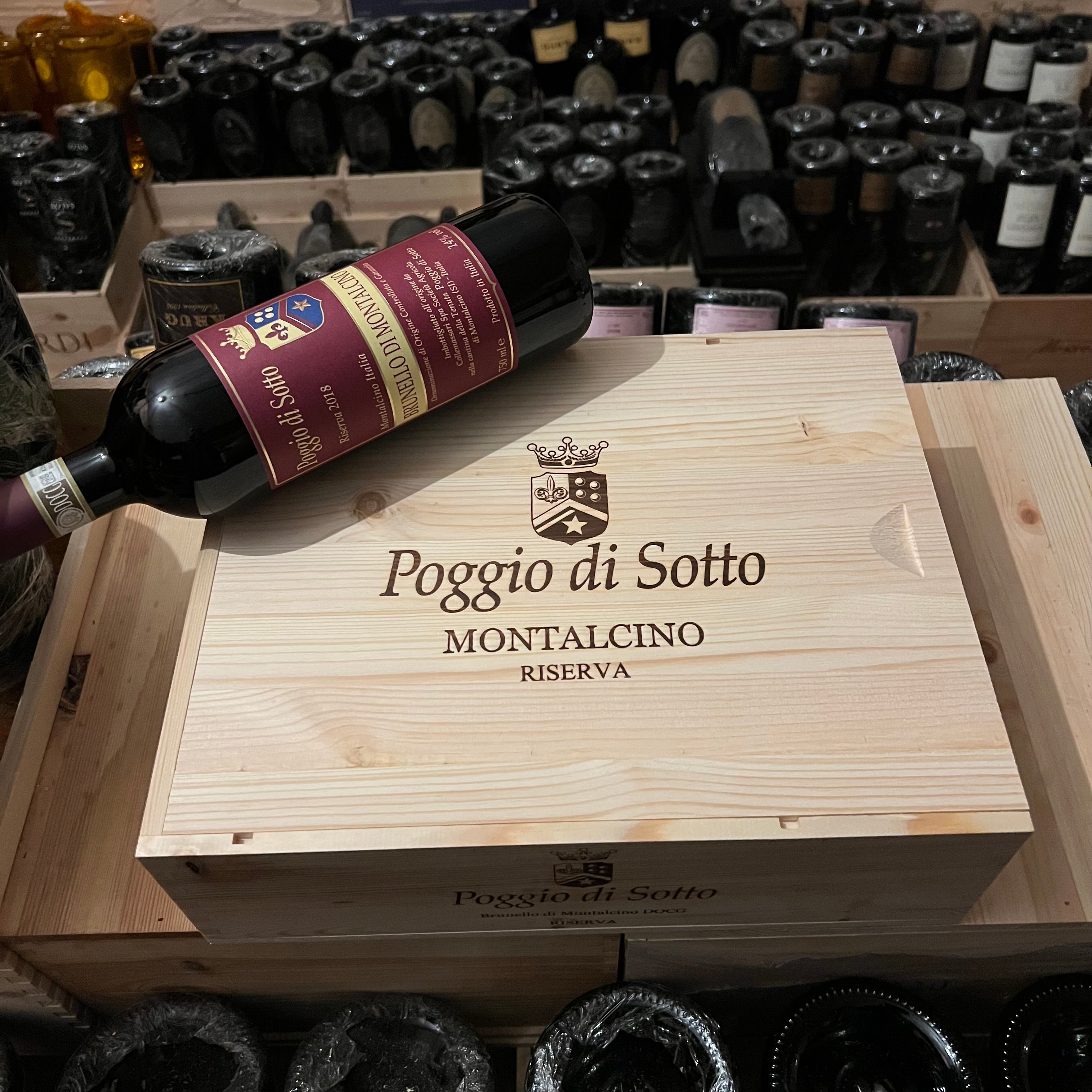 Poggio Di Sotto 2018 Brunello di Montalcino Riserva DOCG - Cassa Legno 3 Bottiglie