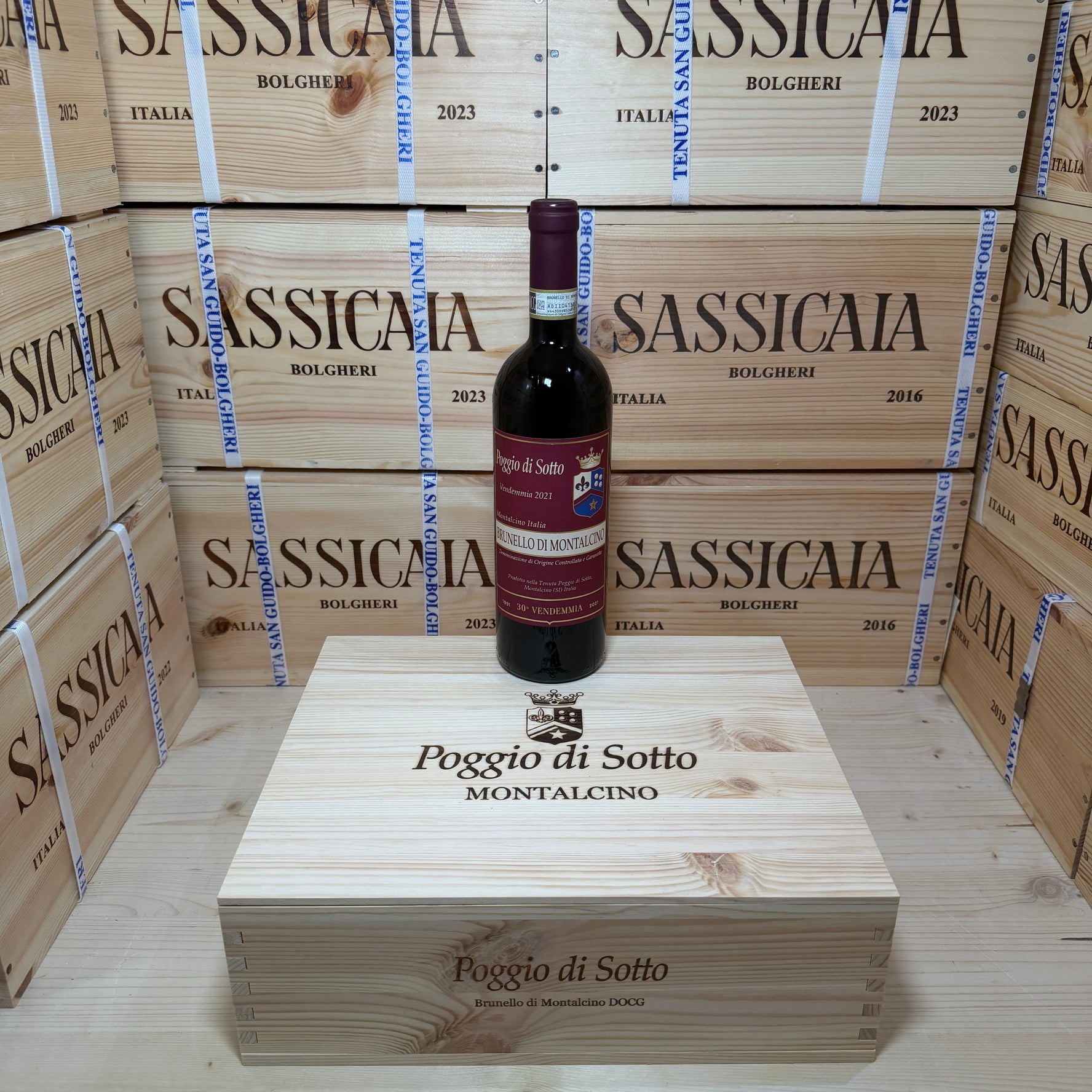 Poggio Di Sotto 2021 Brunello di Montalcino DOCG - Cassa Legno 3 Bottiglie