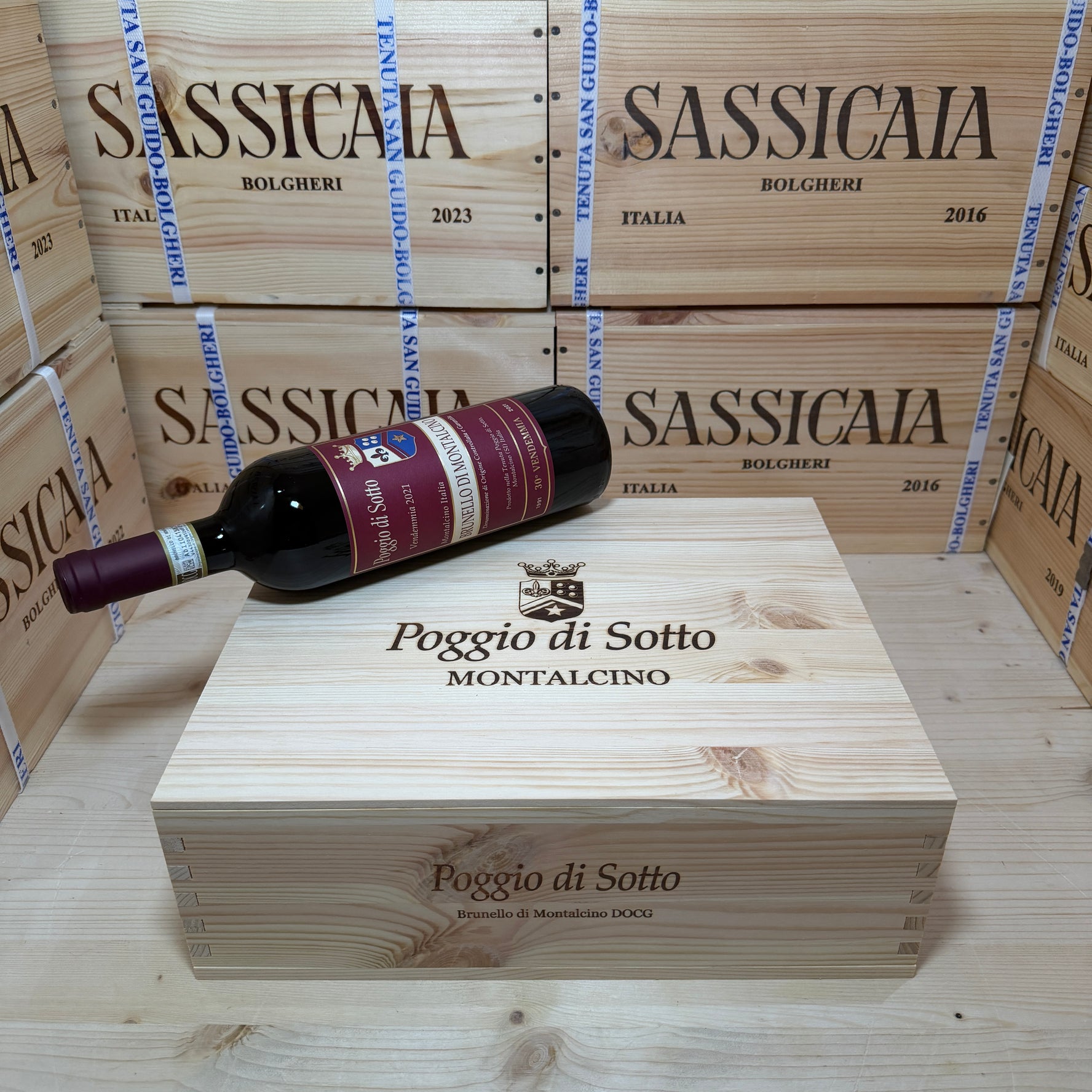 Poggio Di Sotto 2021 Brunello di Montalcino DOCG - Cassa Legno 3 Bottiglie