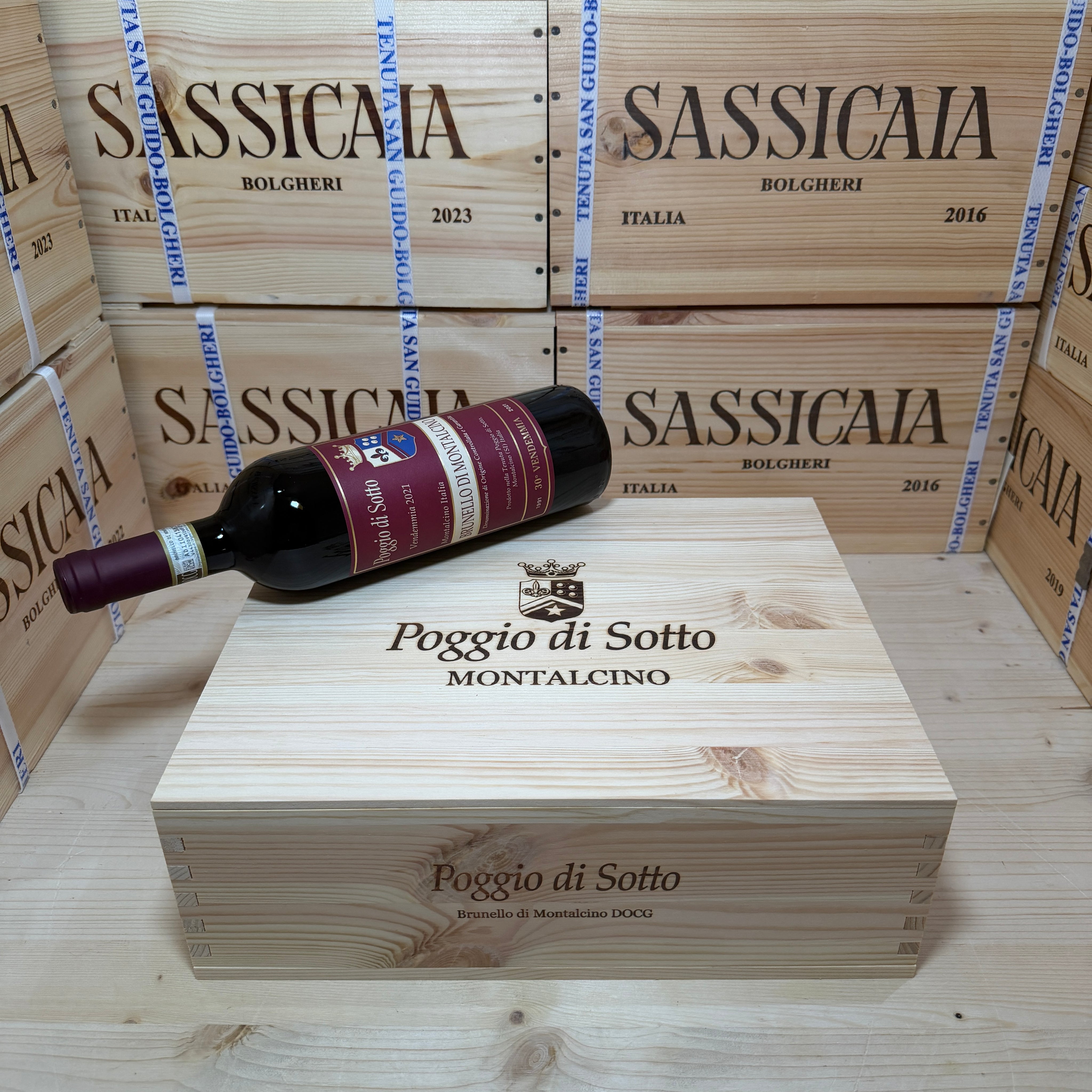 Poggio Di Sotto 2021 Brunello di Montalcino DOCG - Cassa Legno 3 Bottiglie