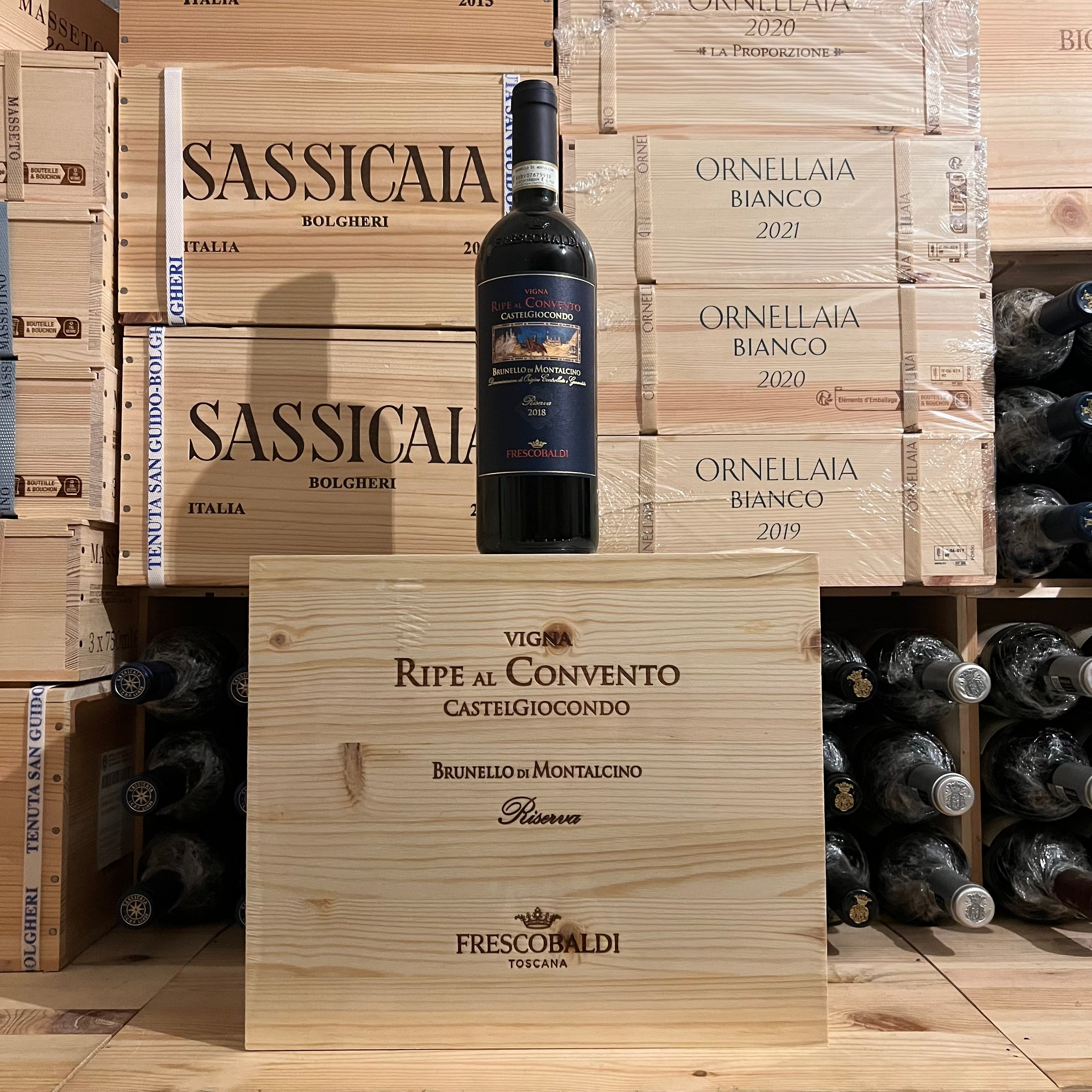 Ripe al Convento 2018 Brunello di Montalcino Riserva DOCG Castelgiocondo Marchesi Frescobaldi - Cassa Legno 3 Bottiglie