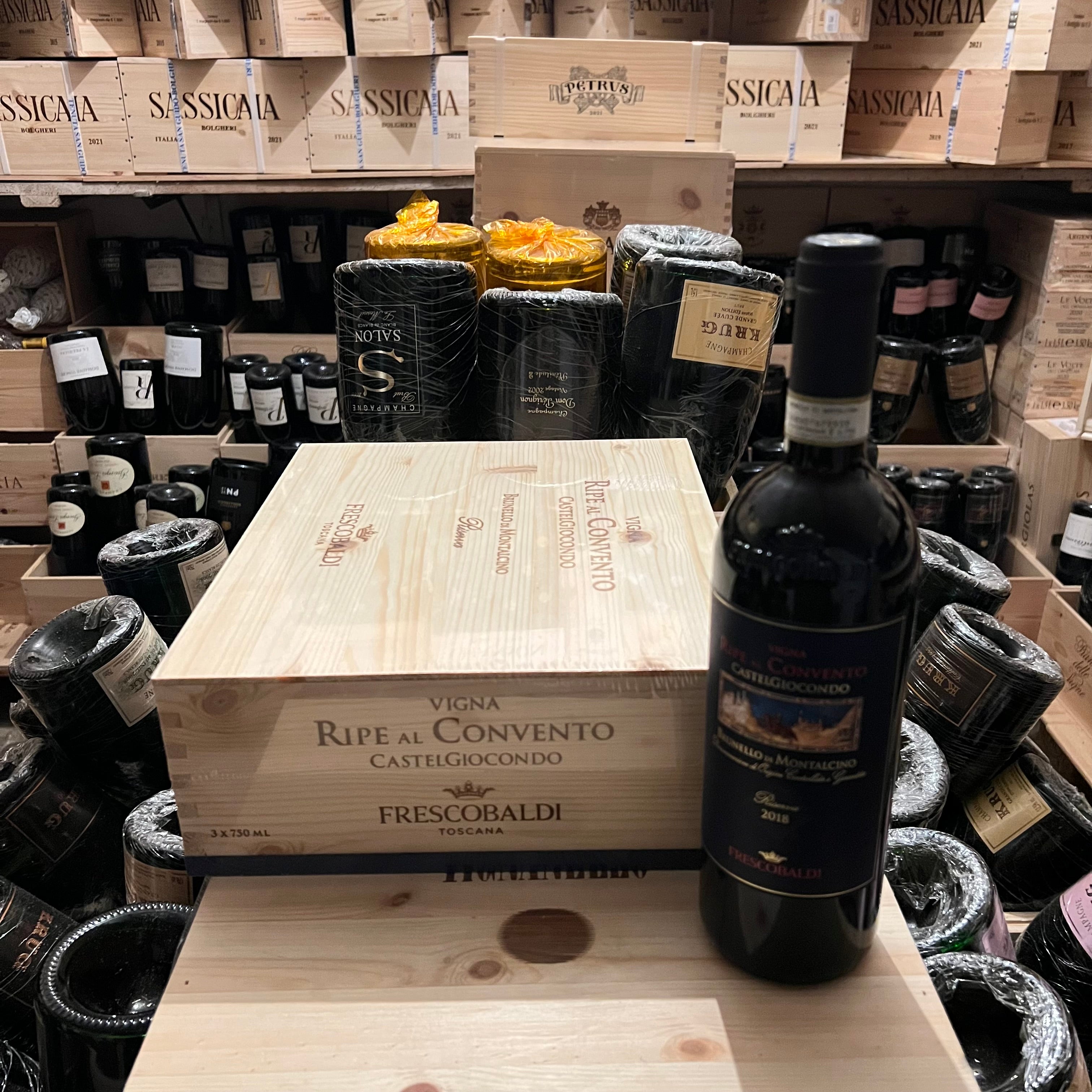 Ripe al Convento 2018 Brunello di Montalcino Riserva DOCG Castelgiocondo Marchesi Frescobaldi - Cassa Legno 3 Bottiglie