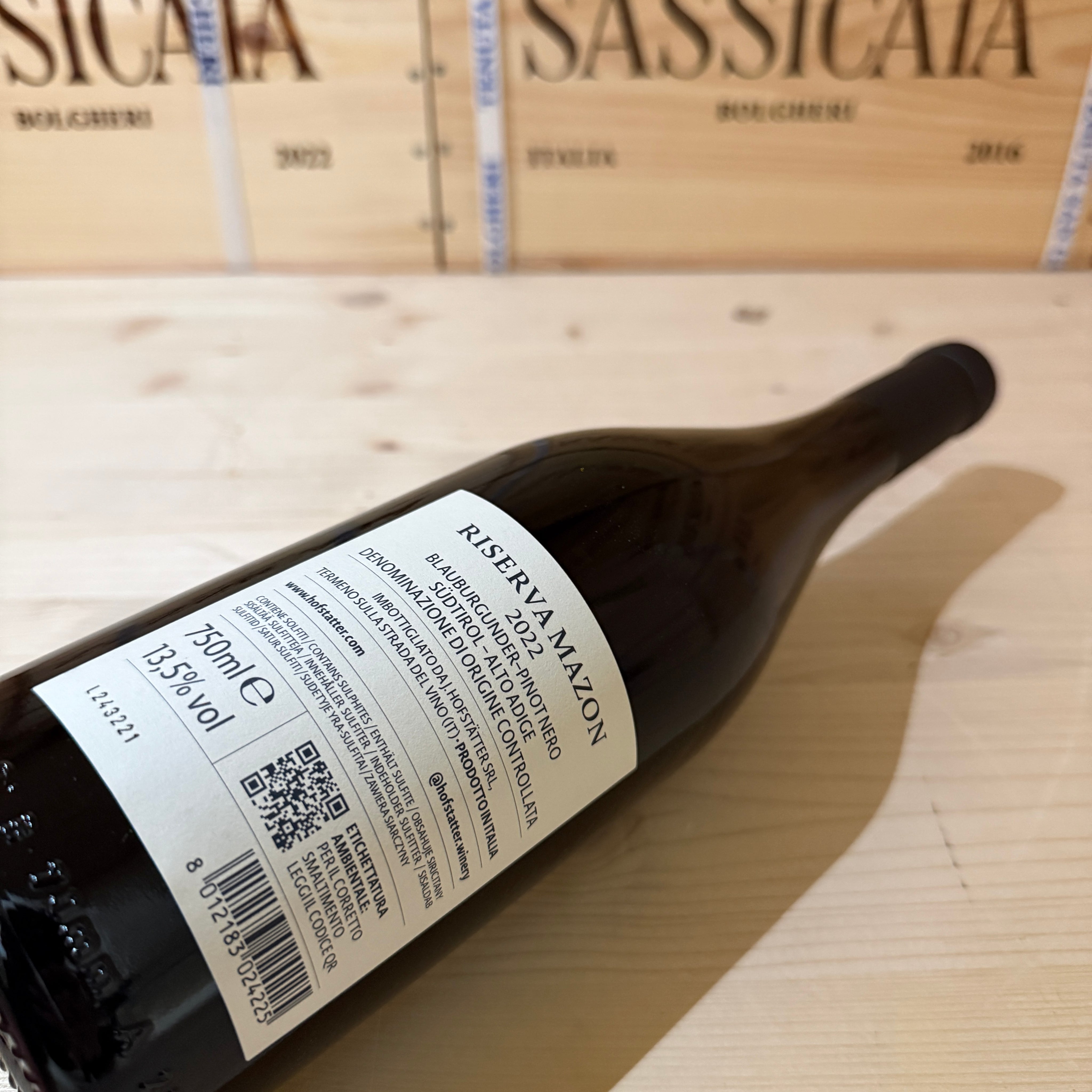 Riserva Mazon 2022 Pinot Nero Hofstatter Alto Adige DOC