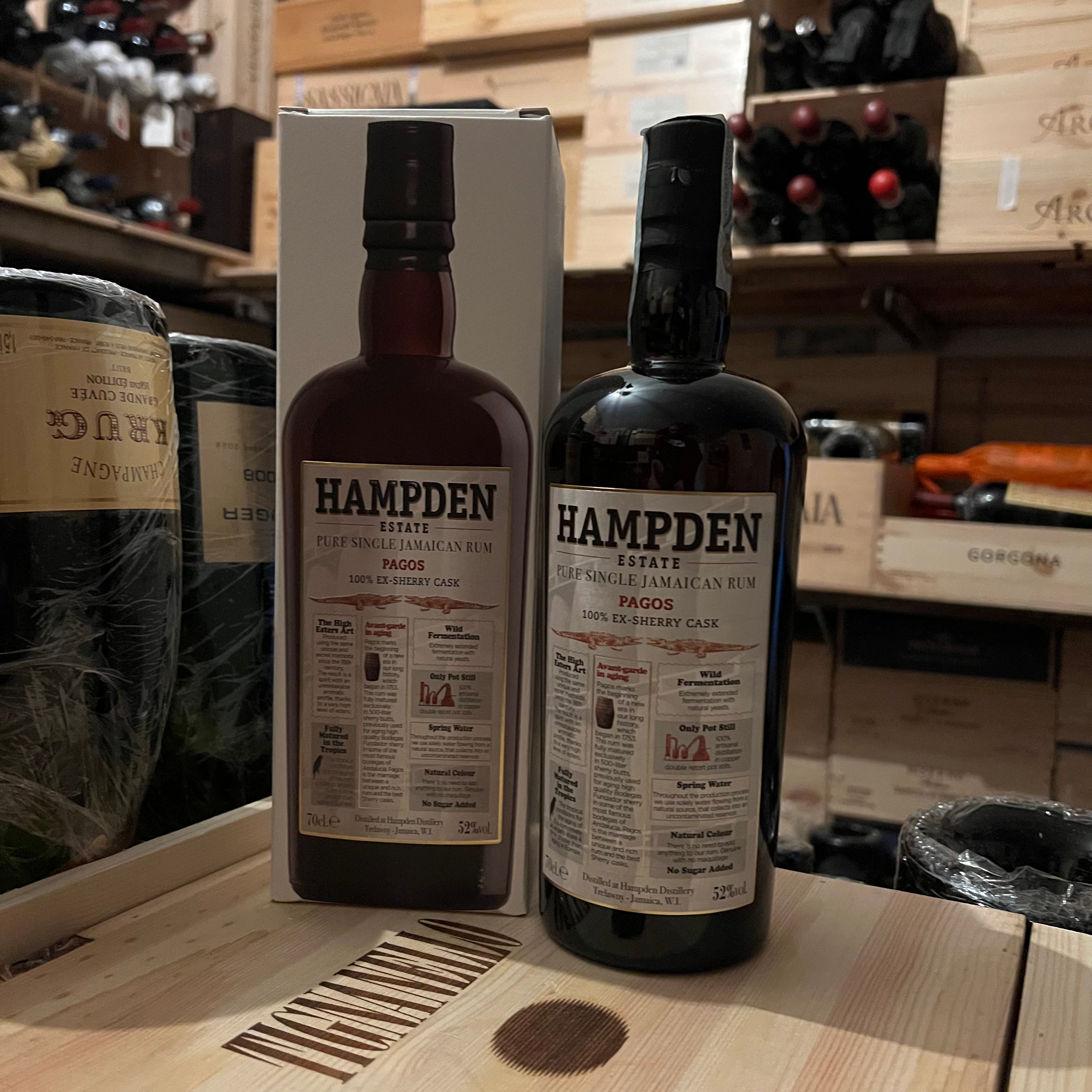 Rum Hampden Pagos 2023 - 70 cl. 52° Astucciato