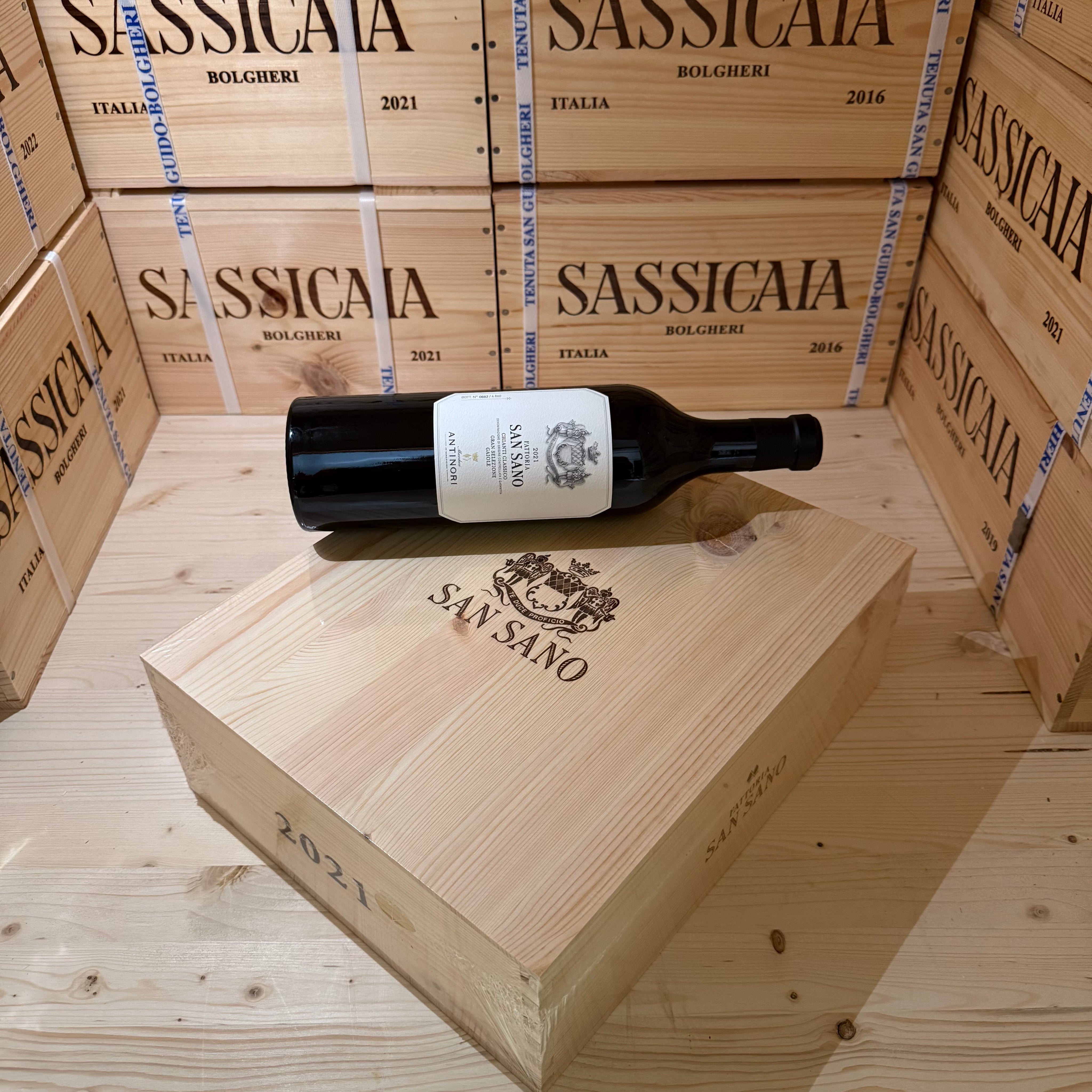 San Sano 2021 Chianti Classico Gran Selezione DOCG Marchesi Antinori - Cassa Legno 3 Bottiglie