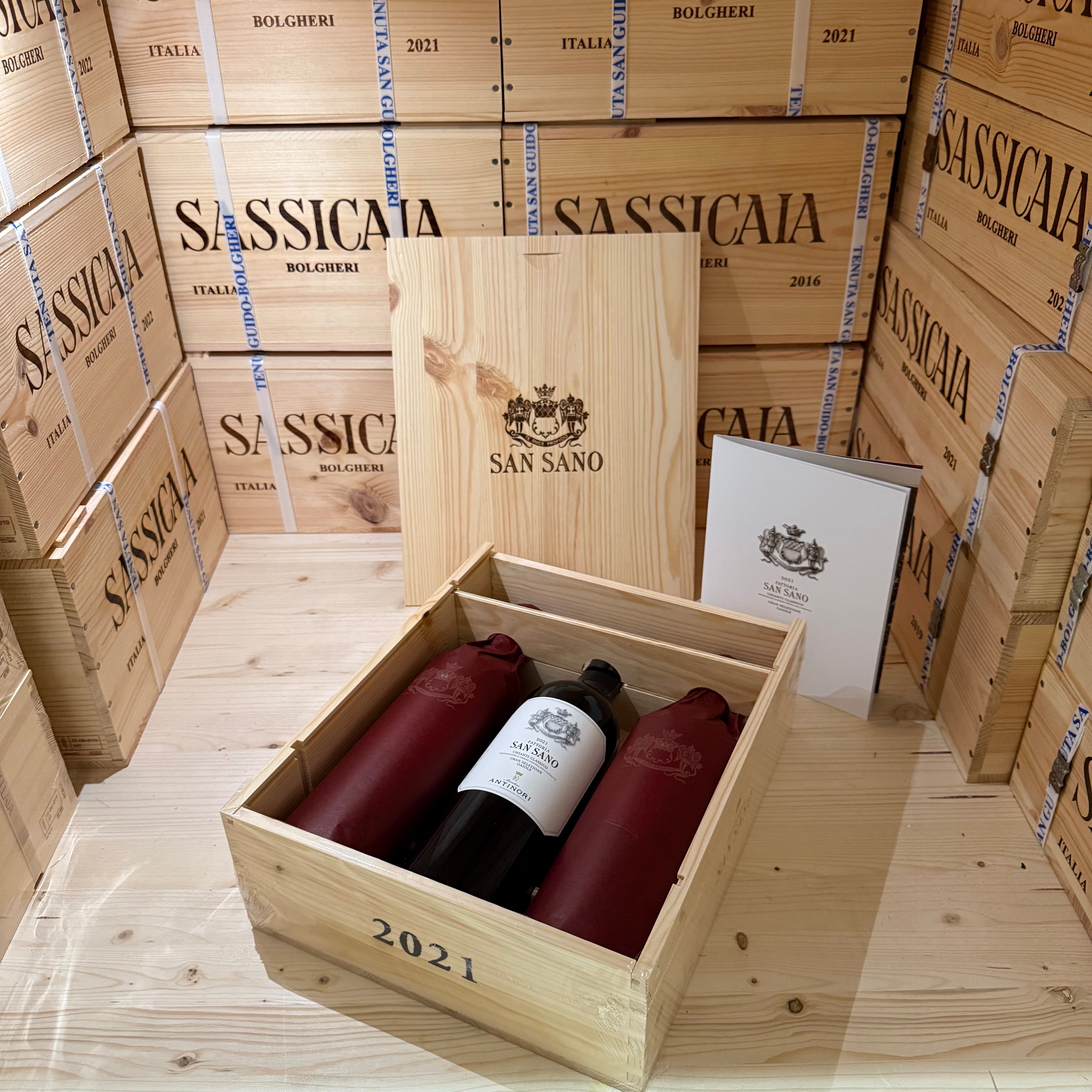 San Sano 2021 Chianti Classico Gran Selezione DOCG Marchesi Antinori - Cassa Legno 3 Bottiglie