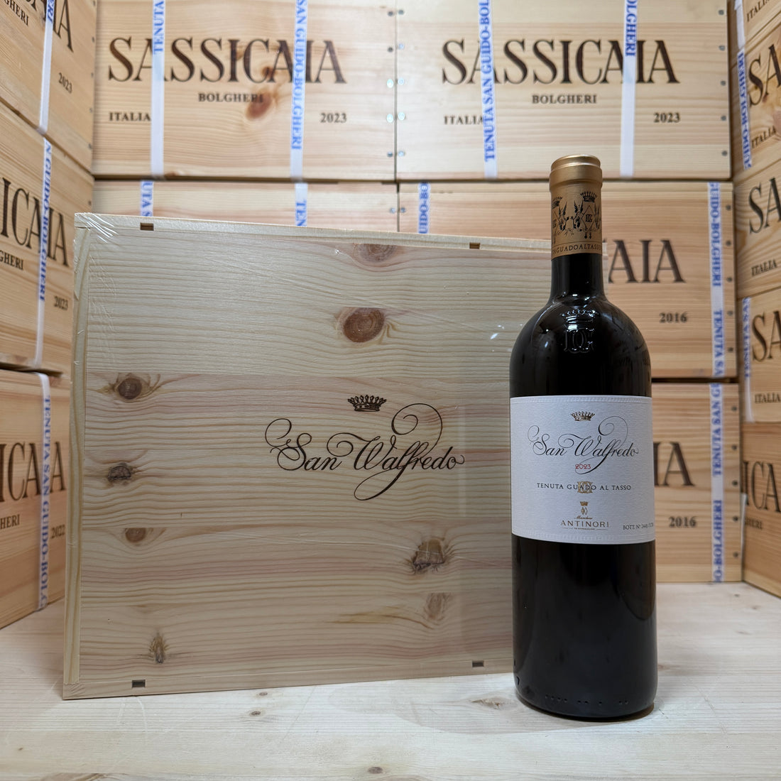 San Walfredo 2023 Tenuta Guado al Tasso Marchesi Antinori - Cassa Legno 3 Bottiglie
