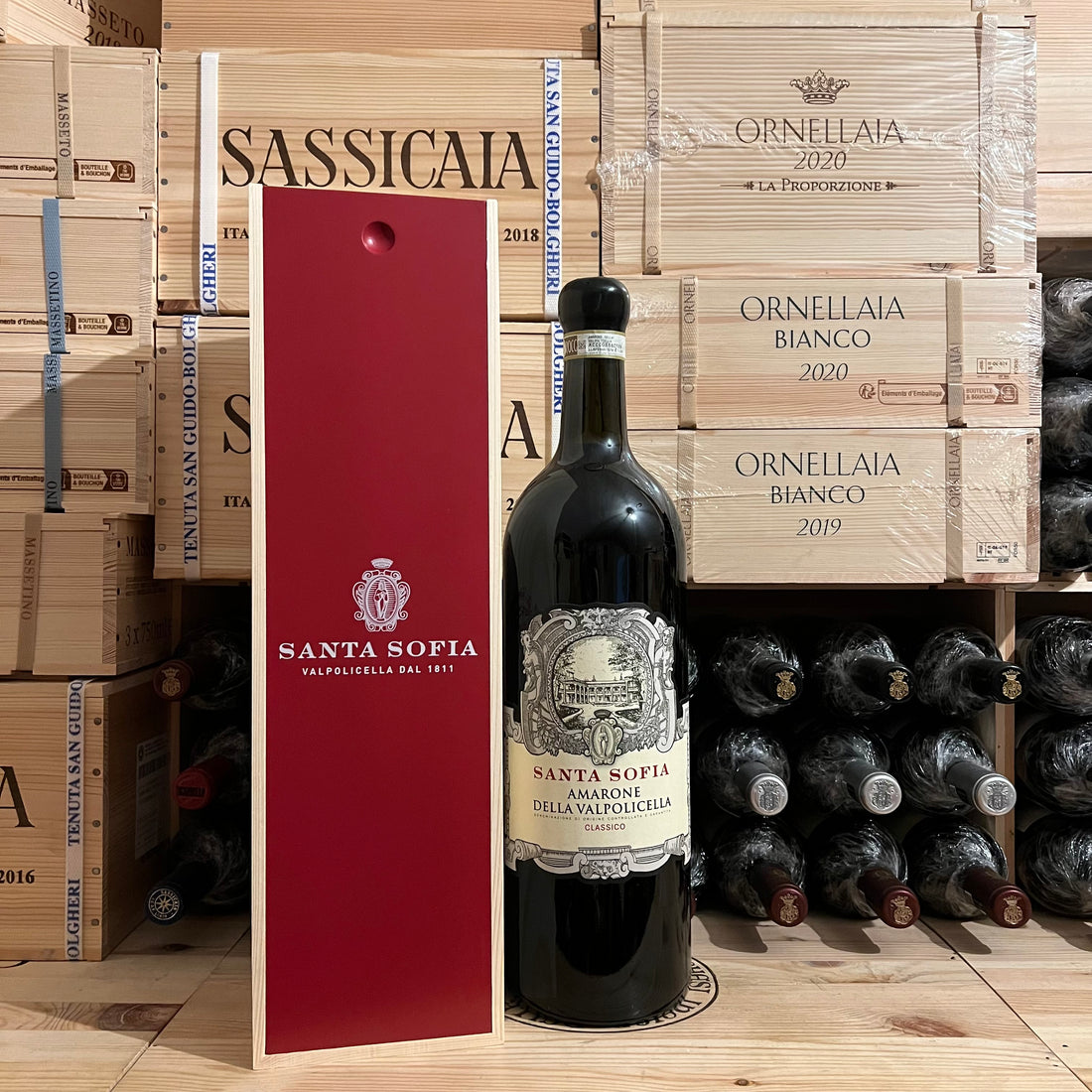 Santa Sofia Amarone della Valpolicella Classico DOCG 2019 Jeroboam in Cassa Legno