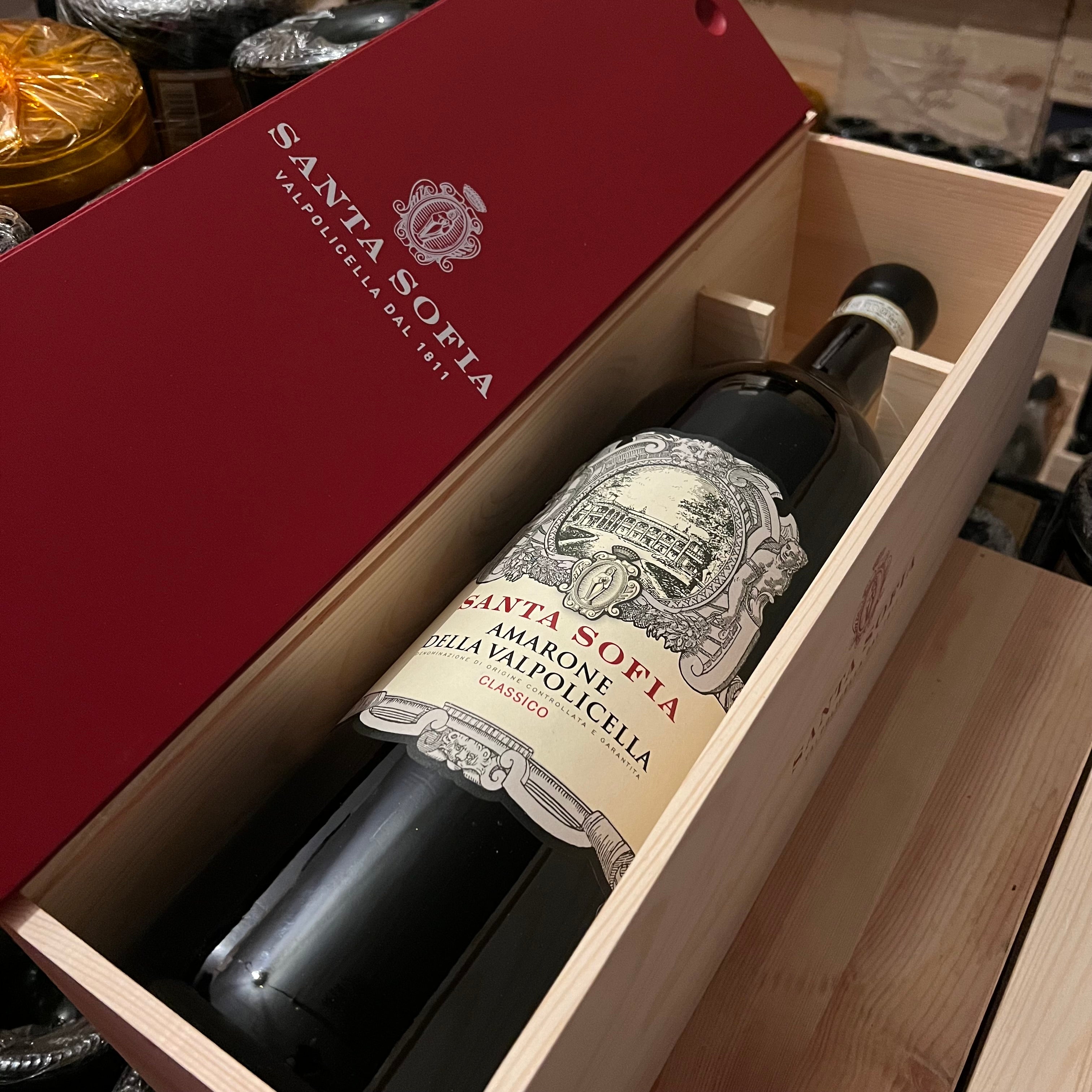 Santa Sofia Amarone della Valpolicella Classico DOCG 2019 Jeroboam in Cassa Legno