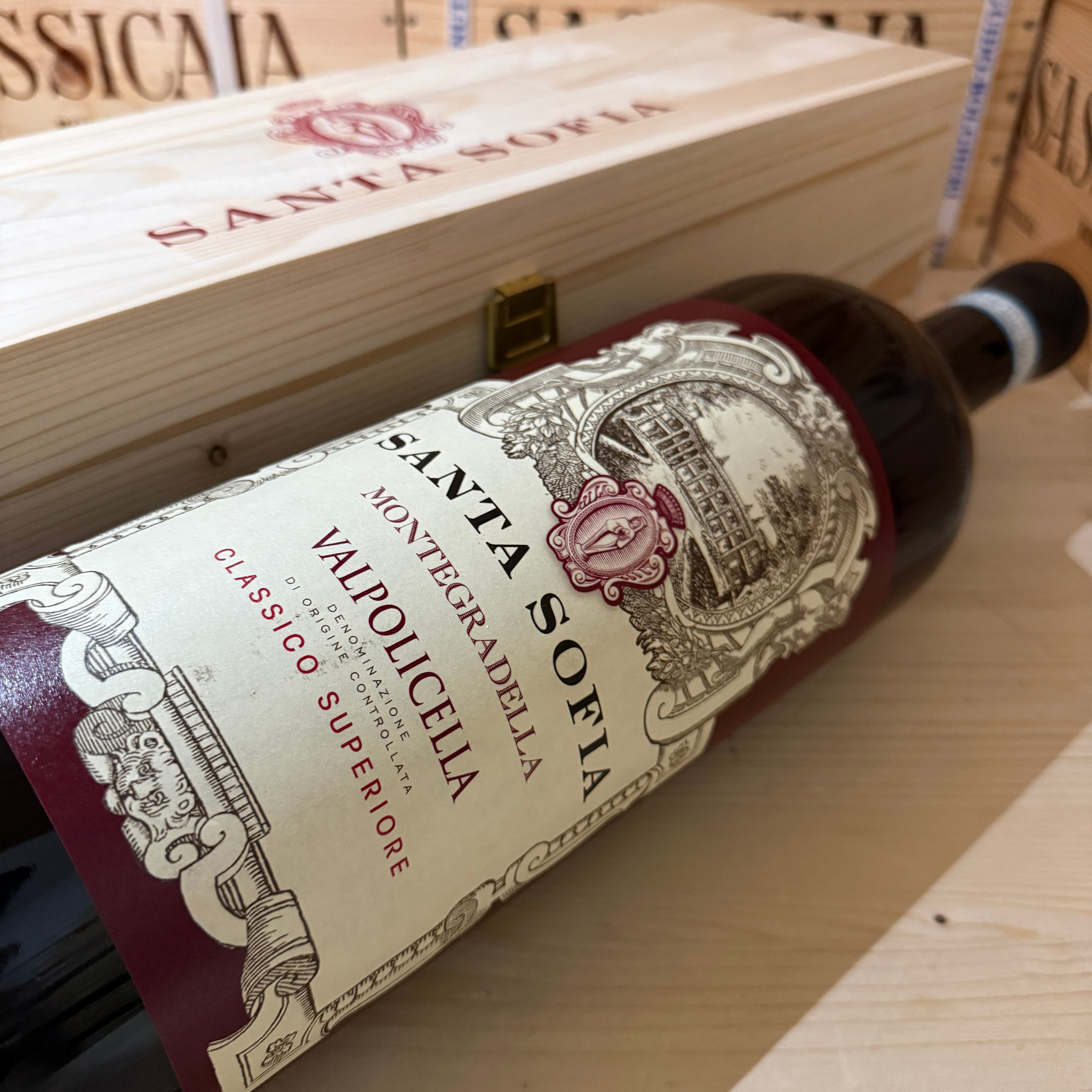Santa Sofia Valpolicella Classico Superiore DOC Montegradella 2019 Jeroboam in Cassa Legno