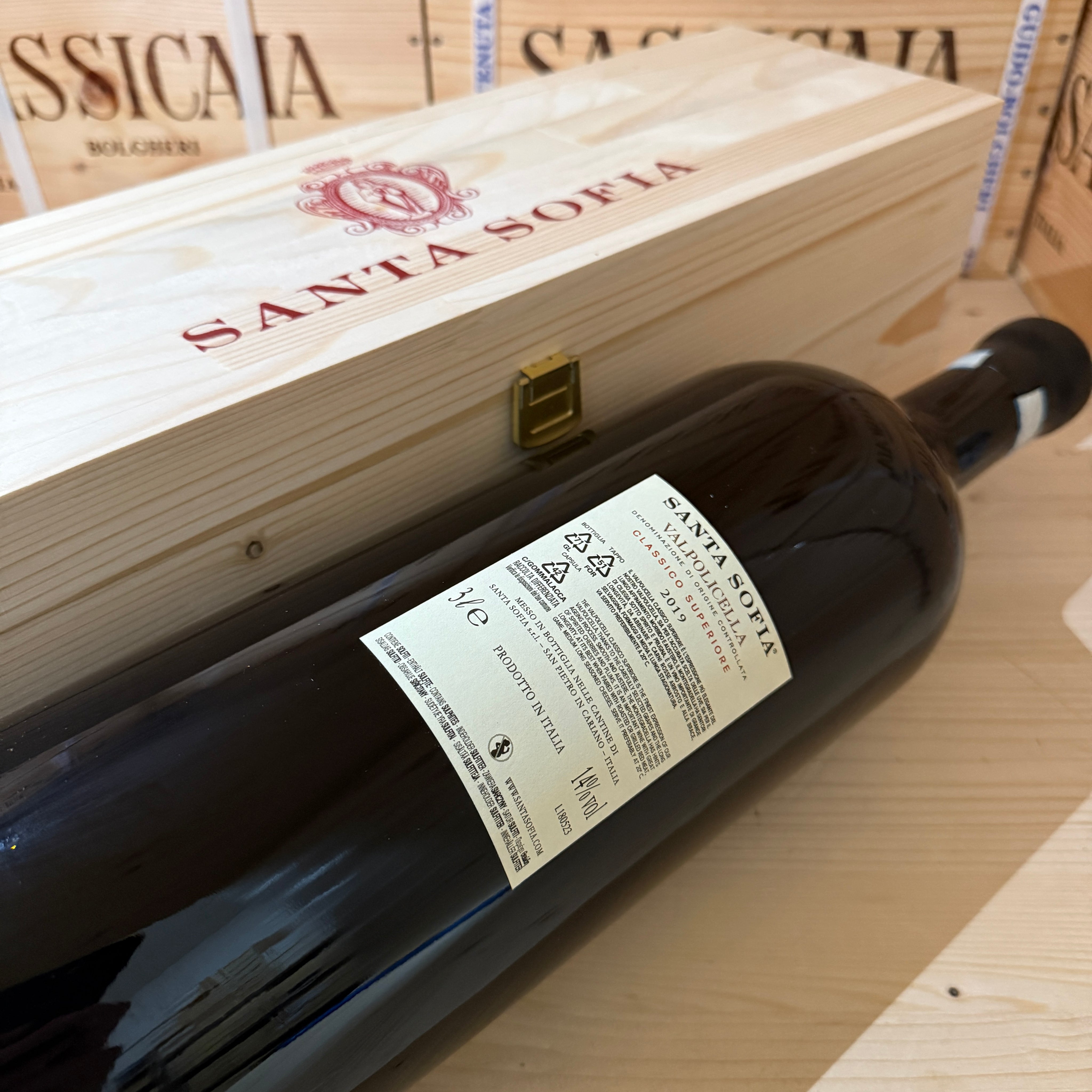 Santa Sofia Valpolicella Classico Superiore DOC Montegradella 2019 Jeroboam in Cassa Legno