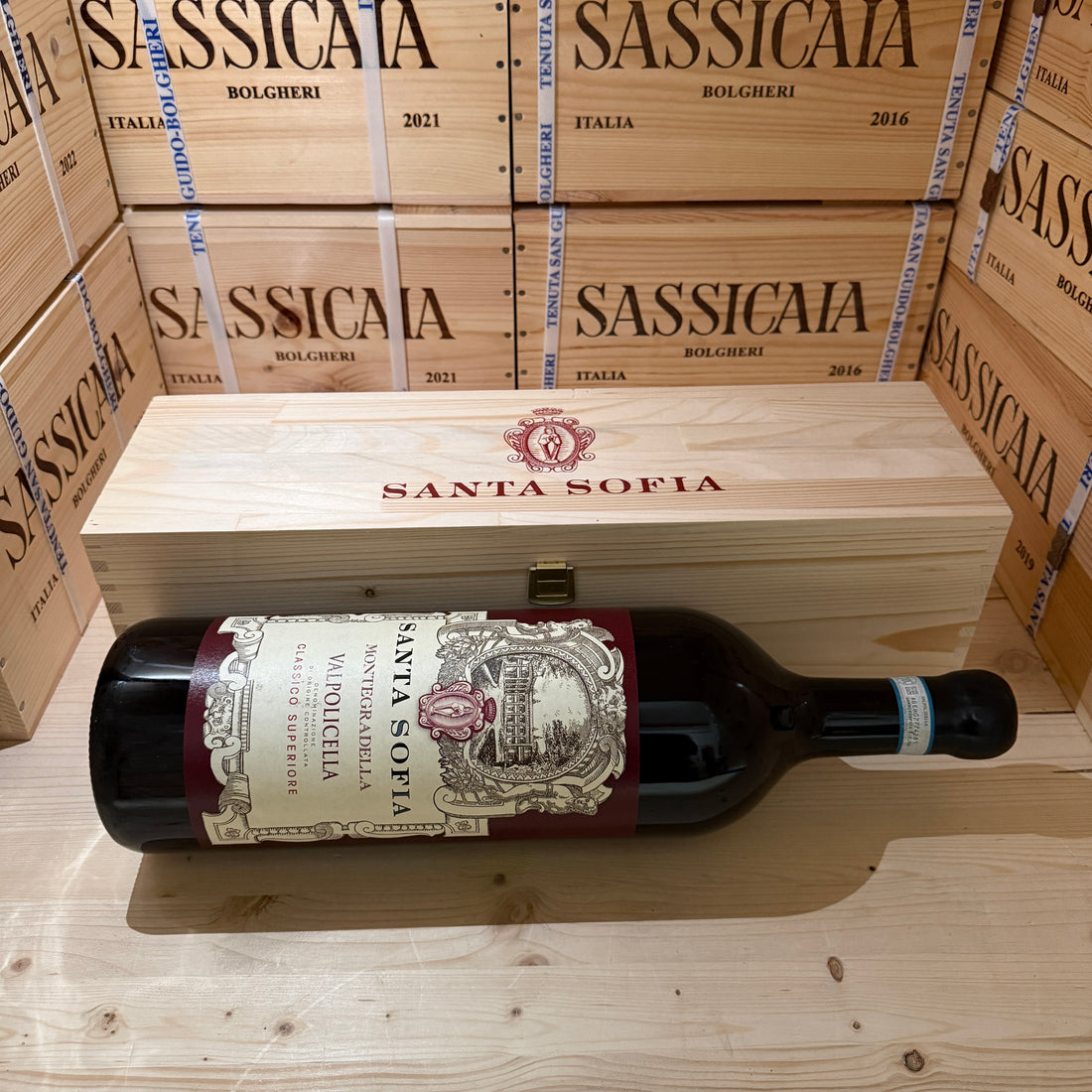 Santa Sofia Valpolicella Classico Superiore DOC Montegradella 2019 Jeroboam in Cassa Legno