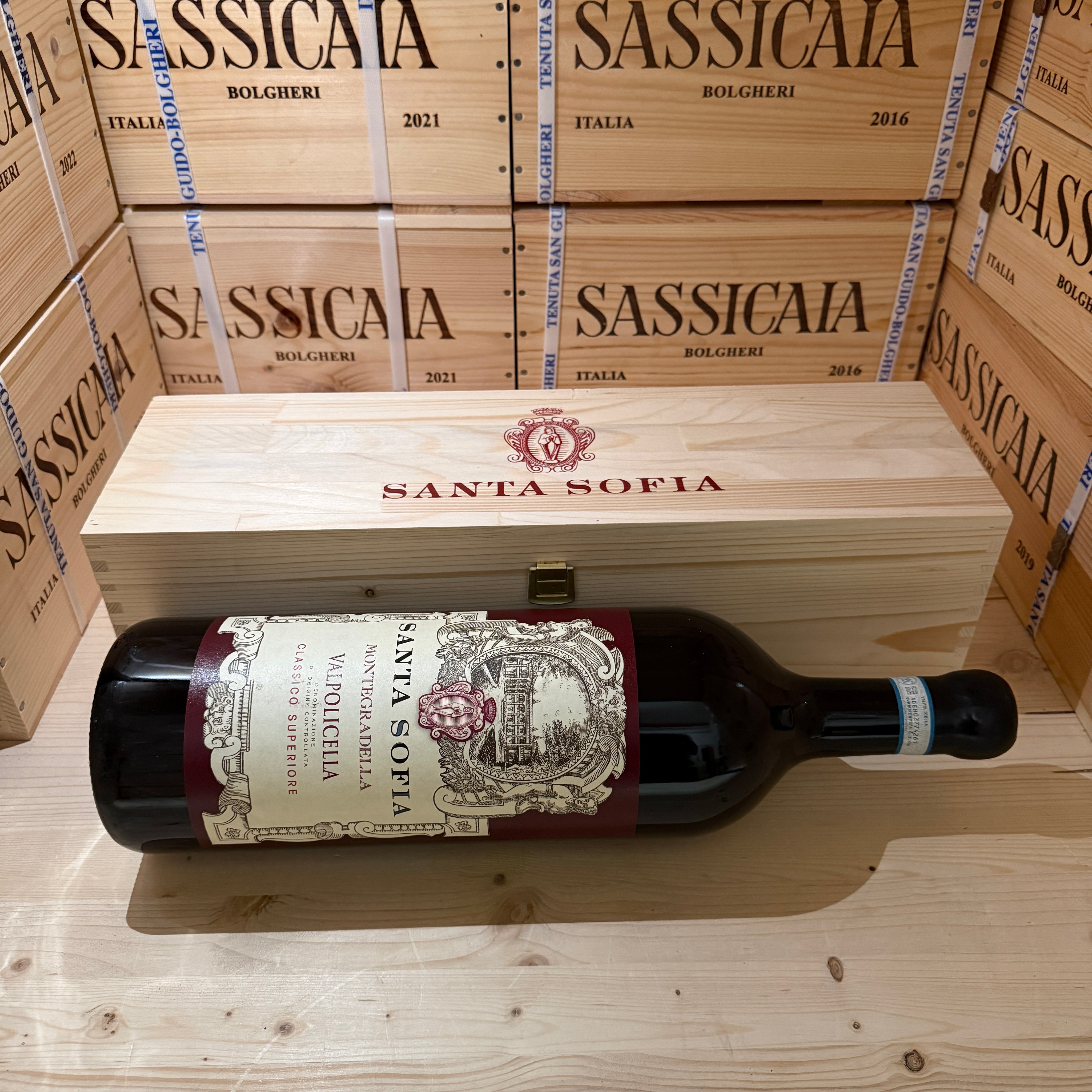 Santa Sofia Valpolicella Classico Superiore DOC Montegradella 2019 Jeroboam in Cassa Legno